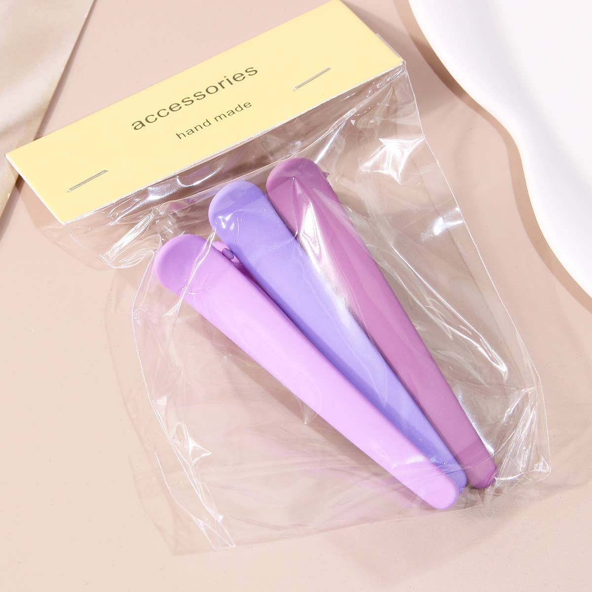 3PCS No-Crease Hair Clips Set Matte Duckbill Pins_CWAHA1045