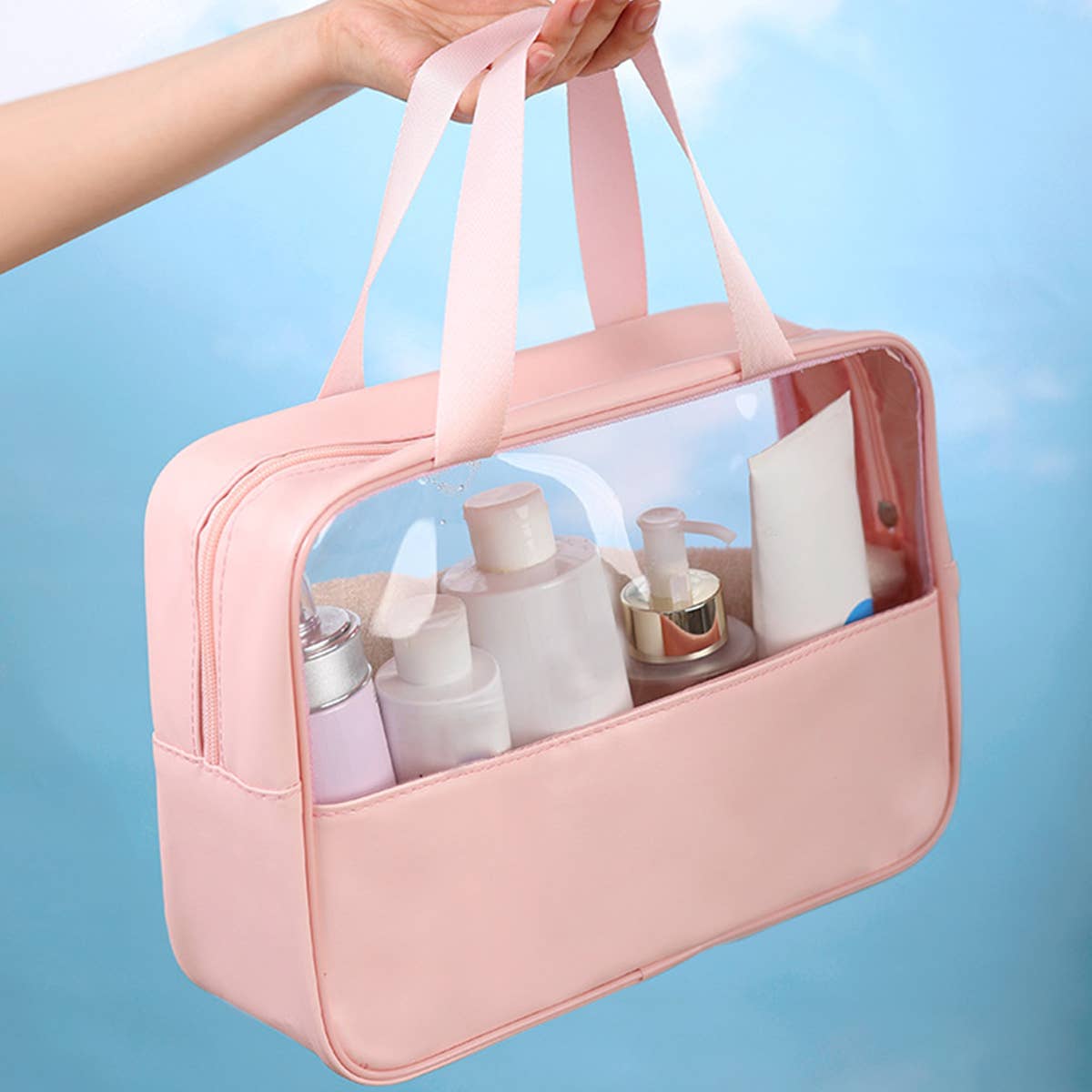 3SET PORTABLE TRANSPARENT WATERPROOF WASH BAG_CWAB0549