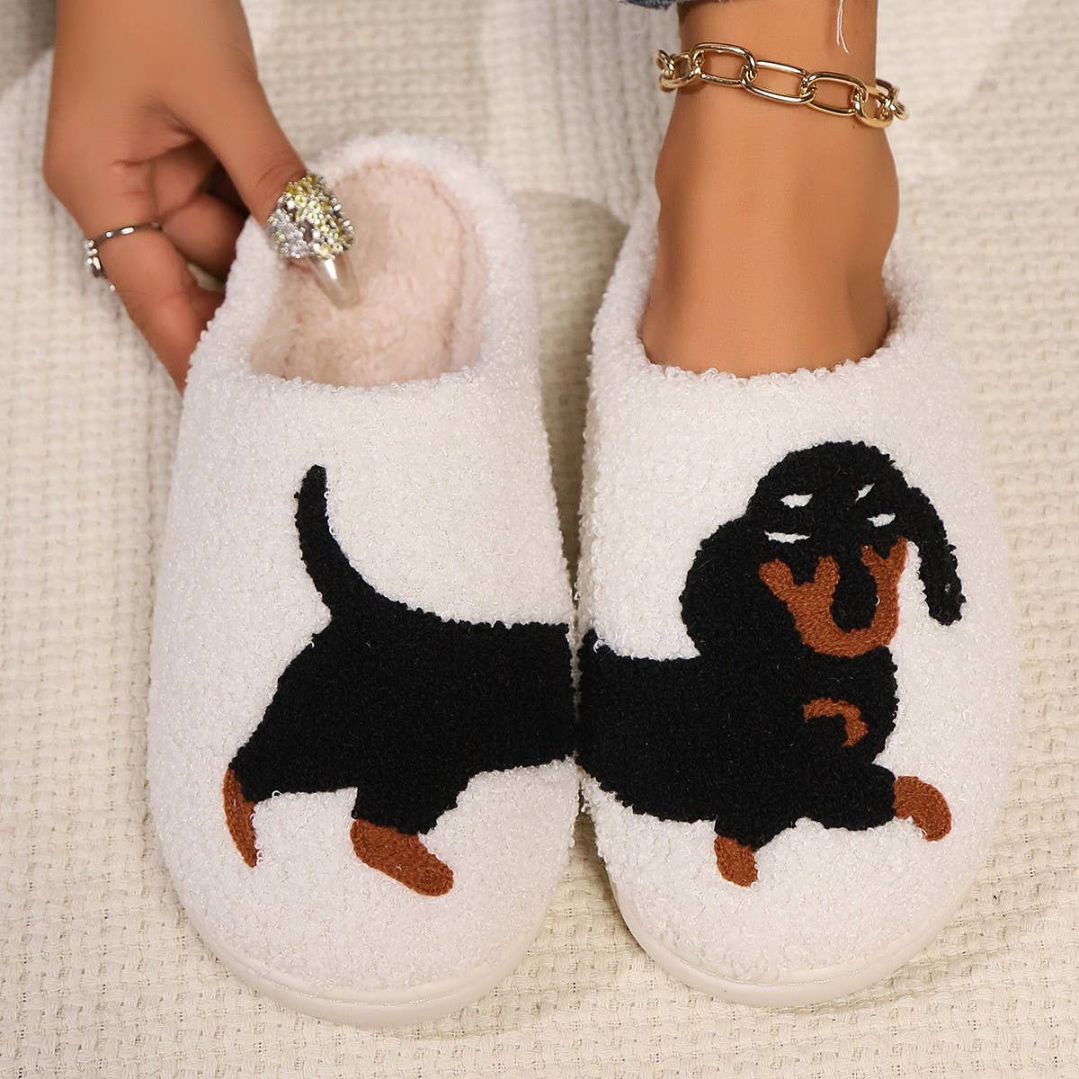HALLOWEEN CARTOON PATTERN WARM COTTON SLIPPERS