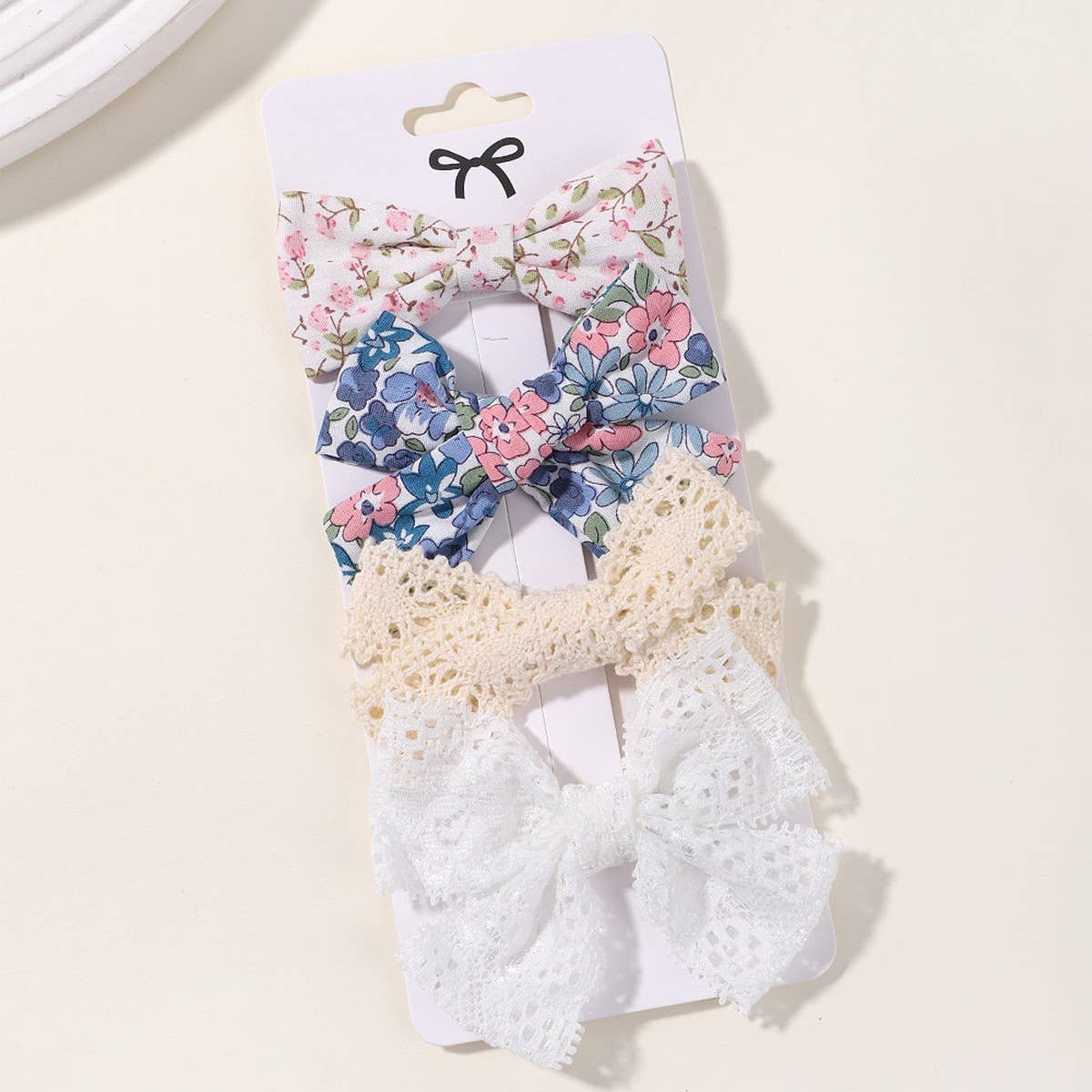 Baby Floral Print Hair Clip Set ??Christmas Style_CWAHA6745