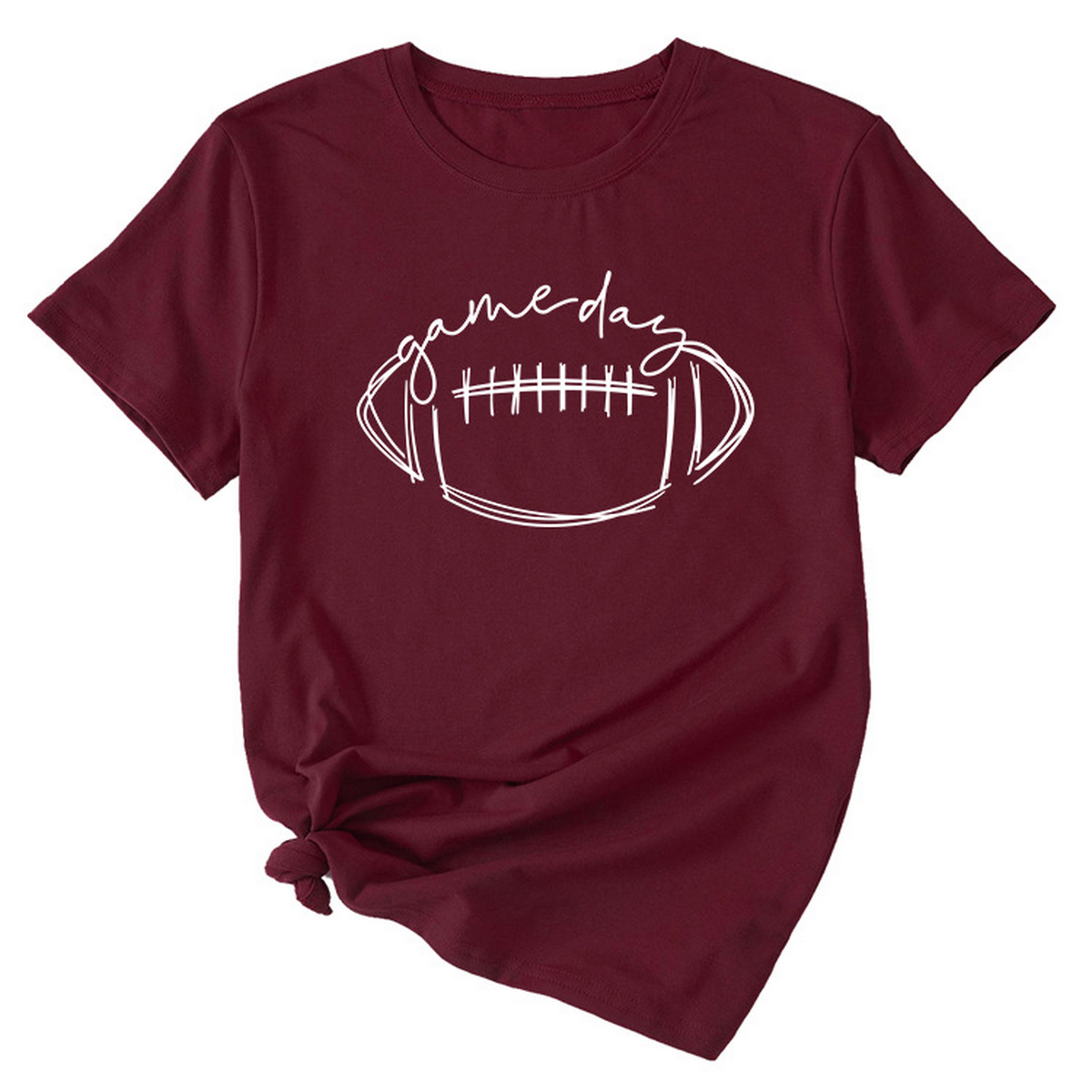 Women??¢s Casual Tee with Fun Football Print_CWDSD8368