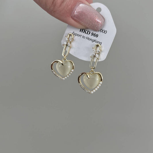 STEREOSCOPIC CAT'S EYE STONE EARRINGS_CWAJE2021