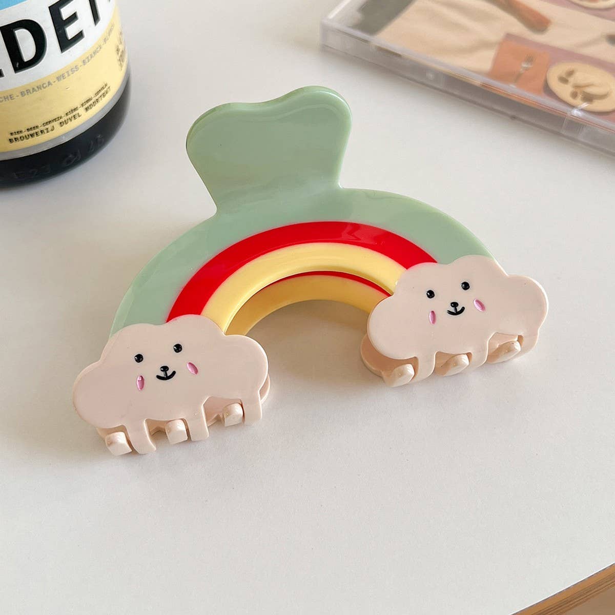 Rainbow Cloud Hair Claw,Colorful Acetate Back Clip_CWAHA6008
