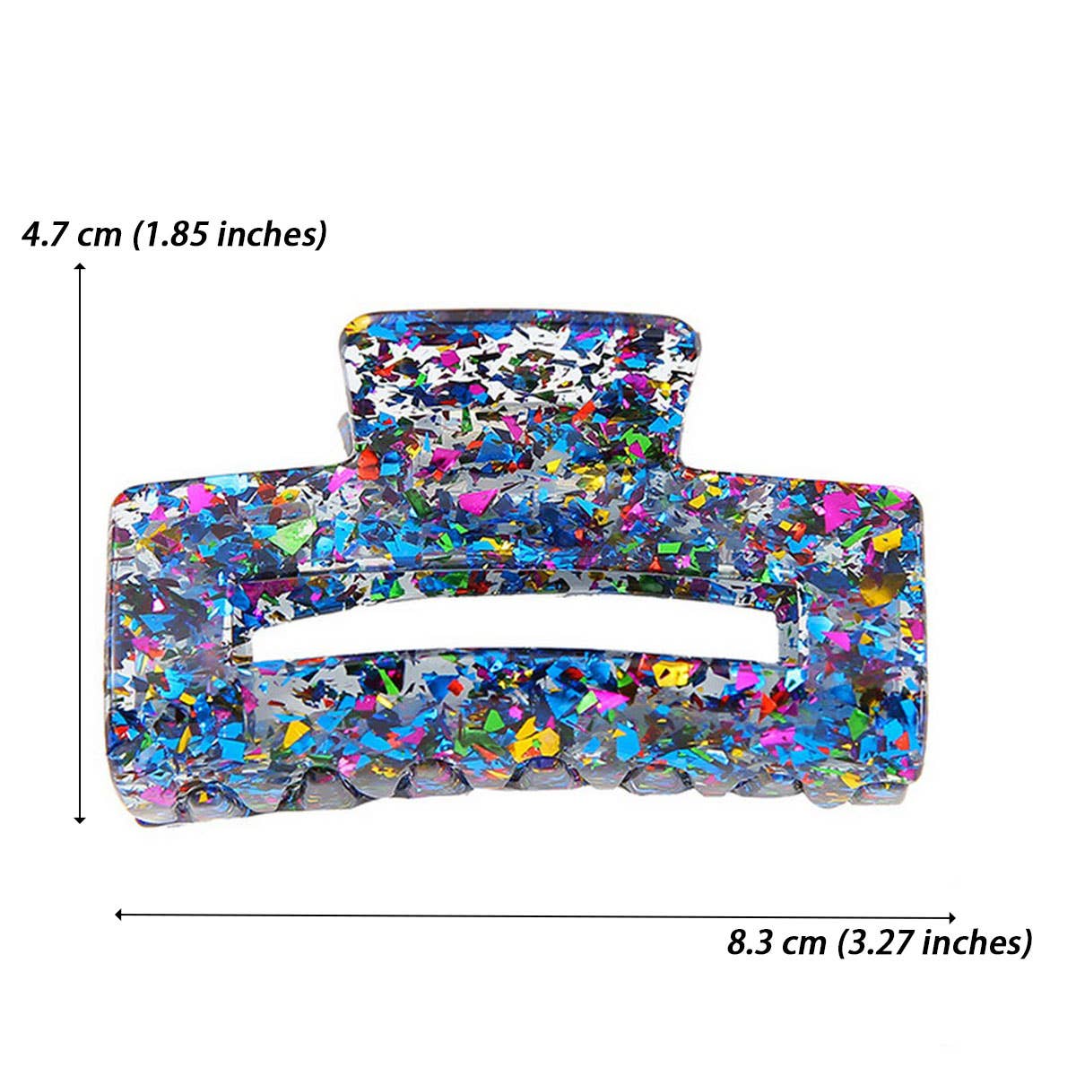 Acrylic Square Sequin Hollow Hair Claw_CWASC2488