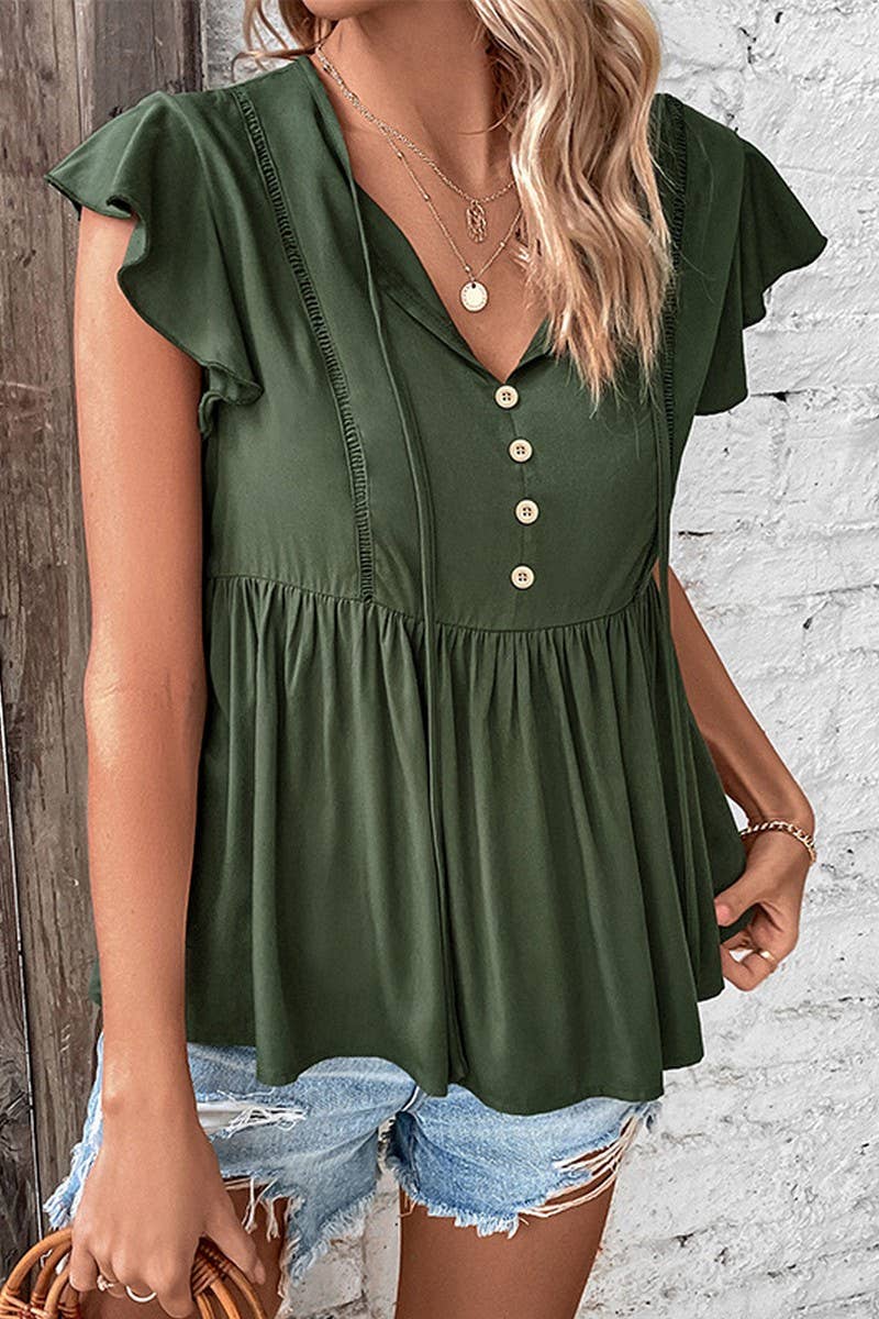 Cwttsl0224_Round Neck Short Sleeve Top