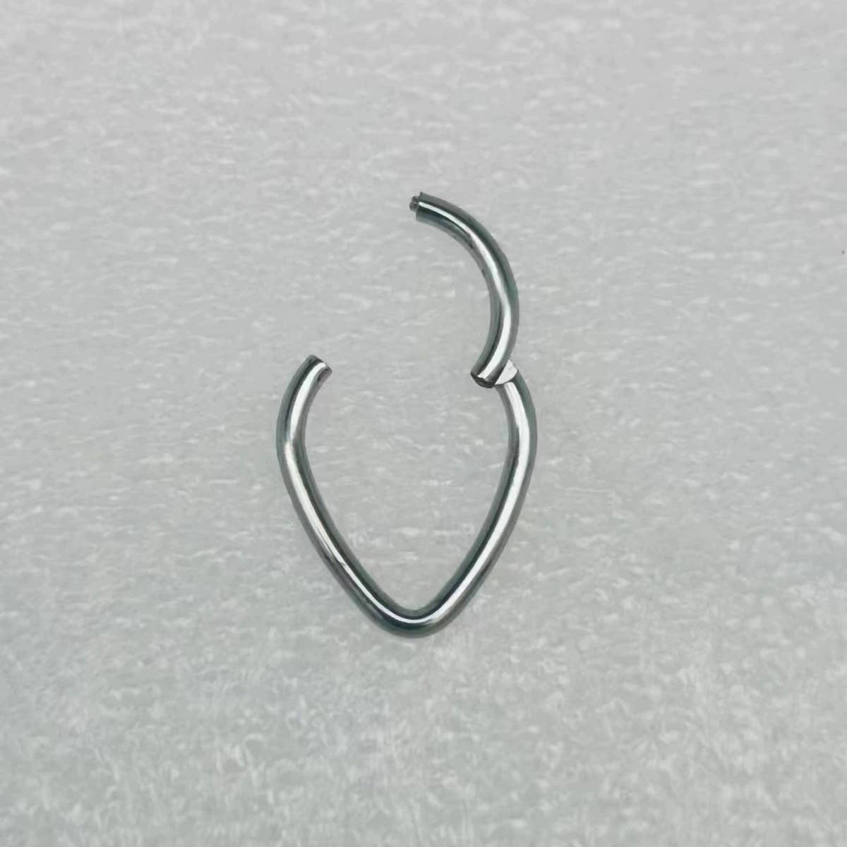 Teardrop Geometric Nose Ring in Stainless Steel