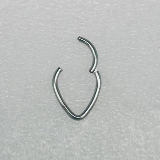 Teardrop Geometric Nose Ring in Stainless Steel