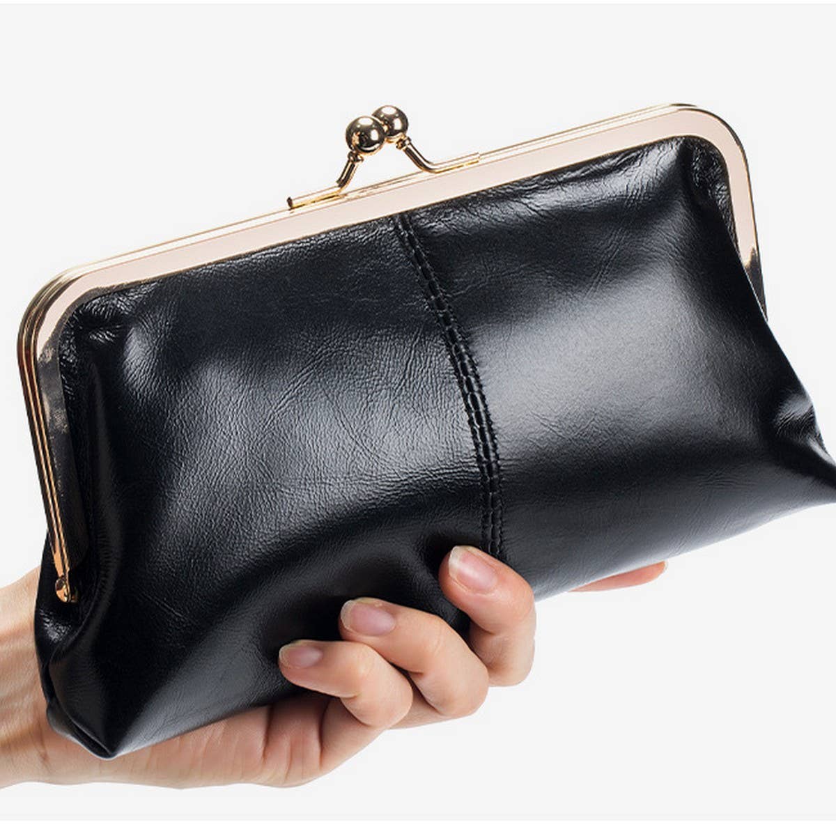 Women's Retro Long Leather Clutch Wallet Purse_CUAB00325