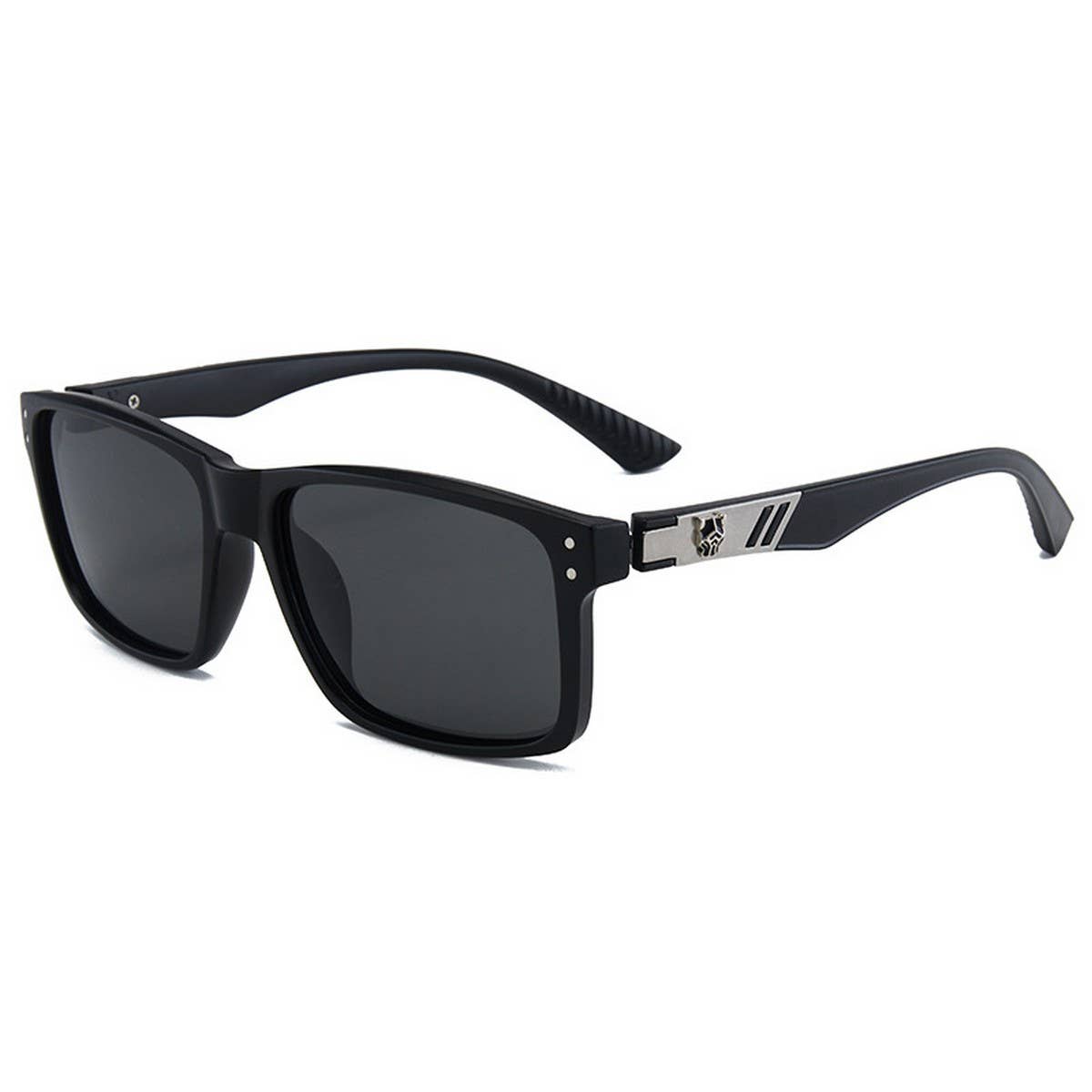 Trendy HD Polarized Rivet Square Sunglasses