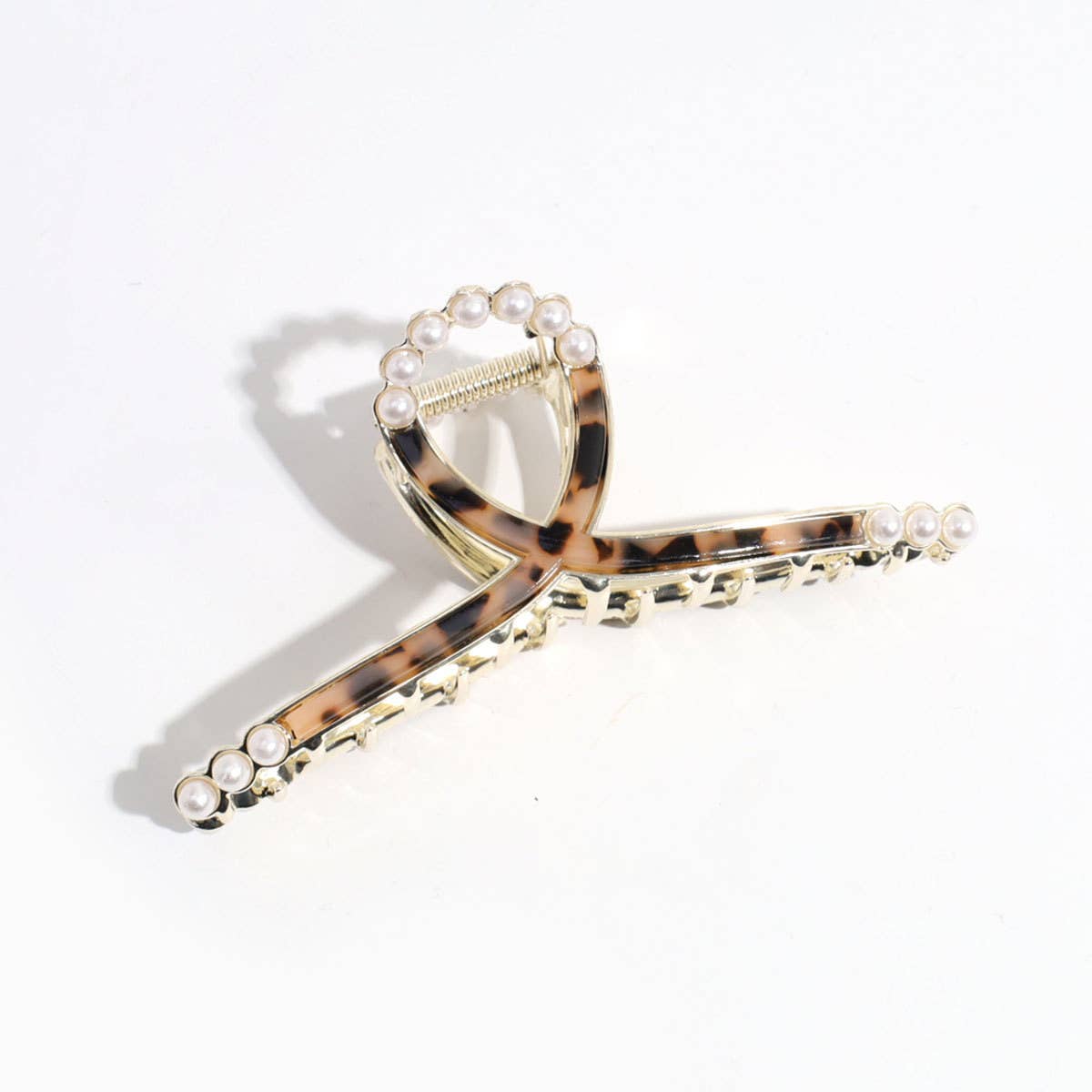 FASHION PERSONALITY LEOPARD PRINT PEARL HAIRPIN_CWAHA2329