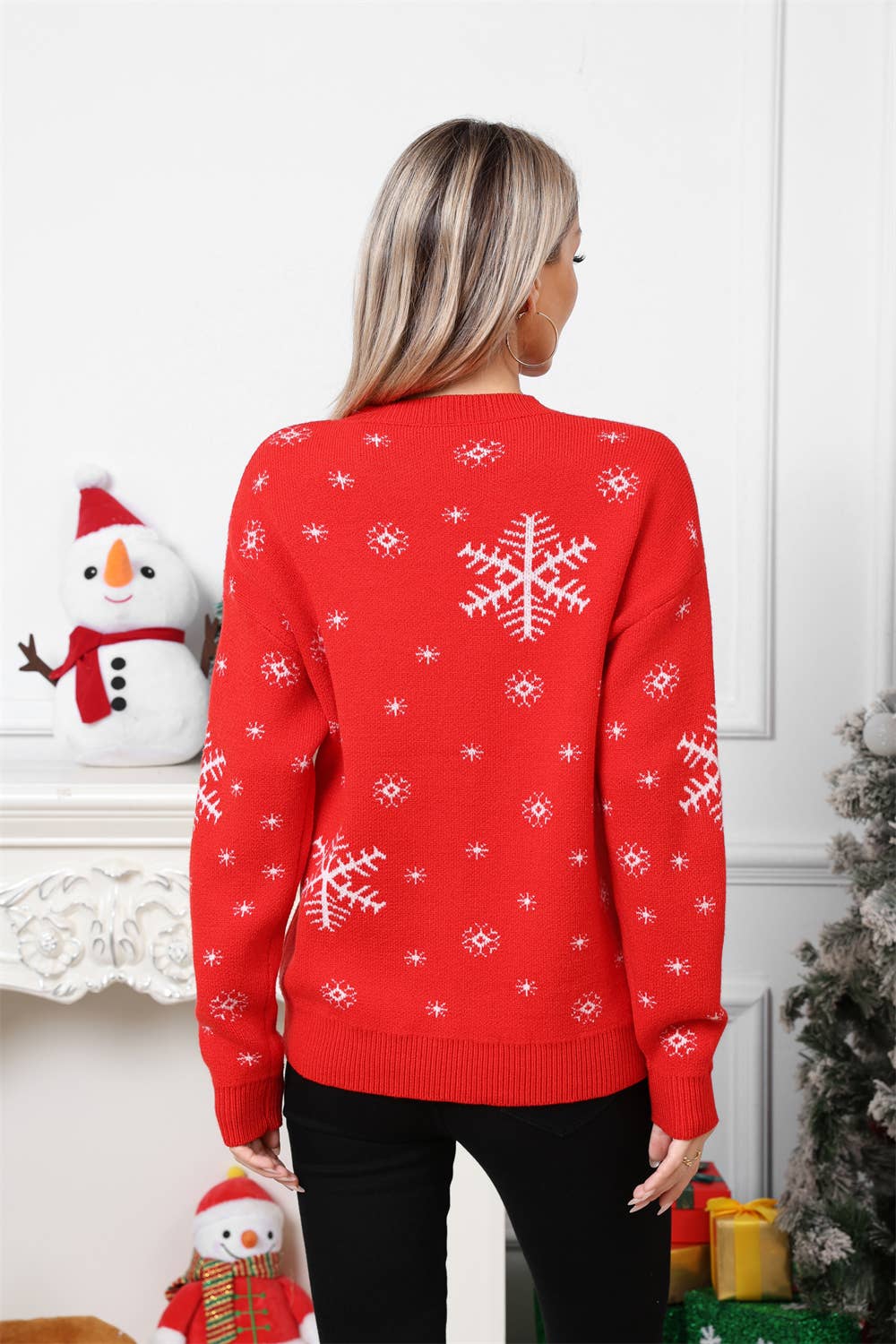 Fashion Christmas jacquard round-neck sweater