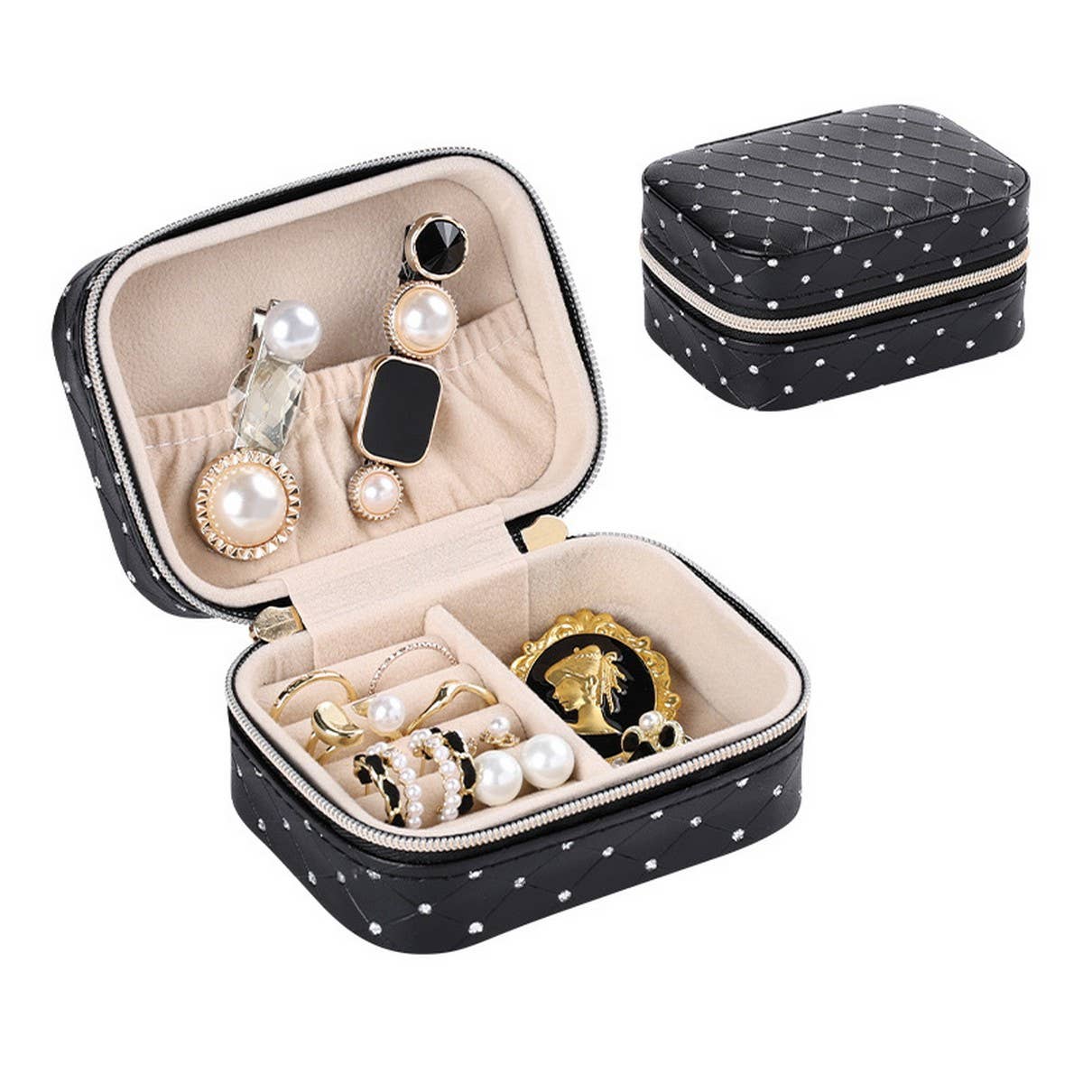 CREATIVE MINI PORTABLE TRAVEL JEWELRY STORAGE BOX