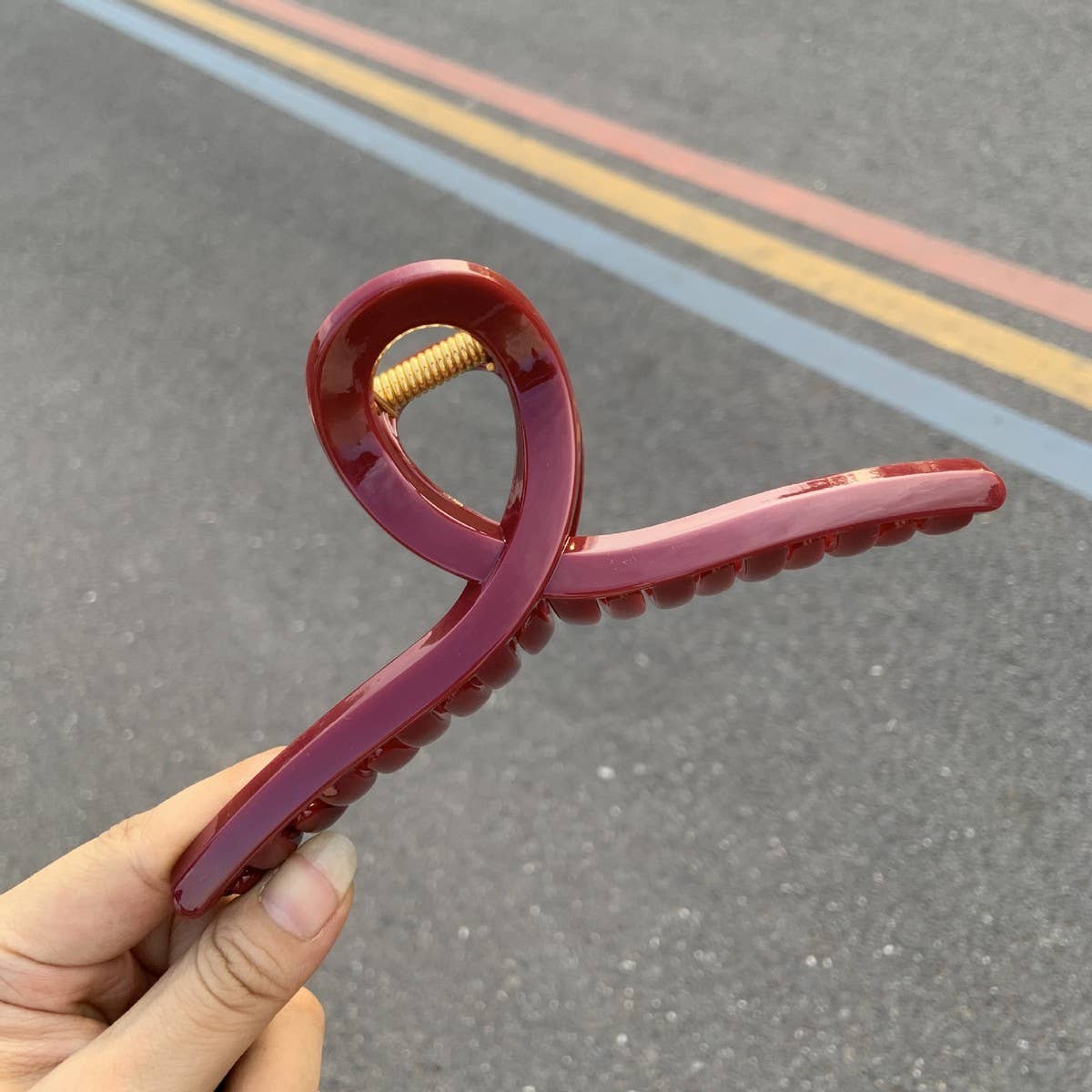 CWAHA4448_NEW RED ELEGANT AND HIGH-END HAIRPIN