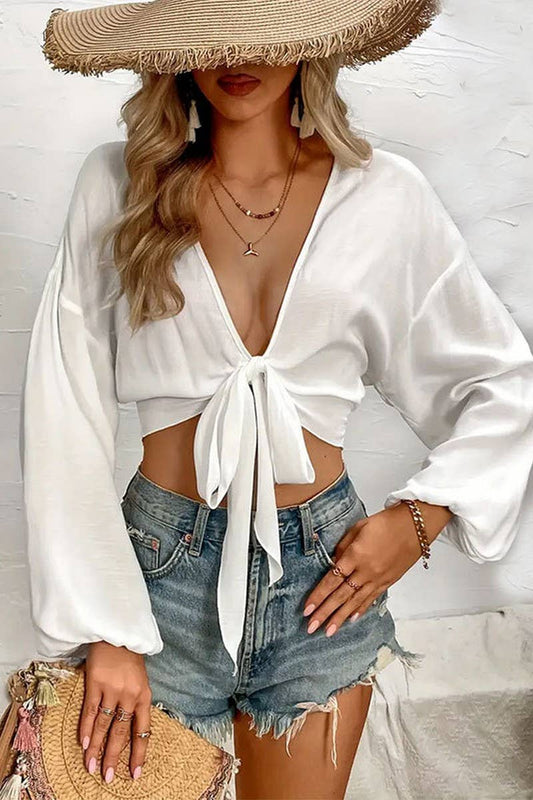 Cwttl2009_Beach Sun Protection Transparent Sexy Deep V Top