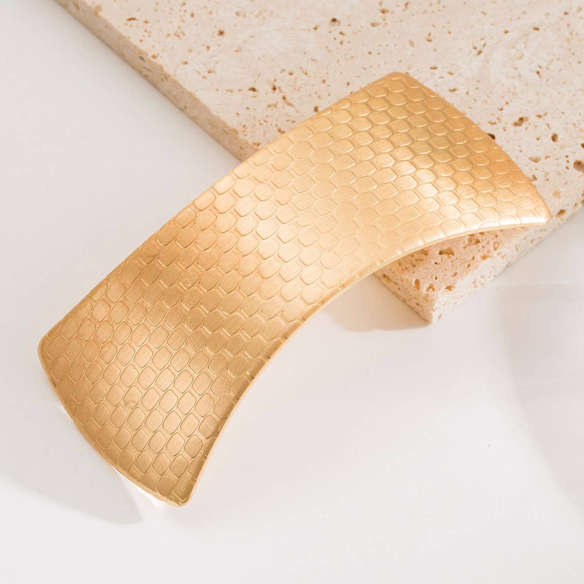 Minimalist Metal Oval Geometric Spring Hair Clip