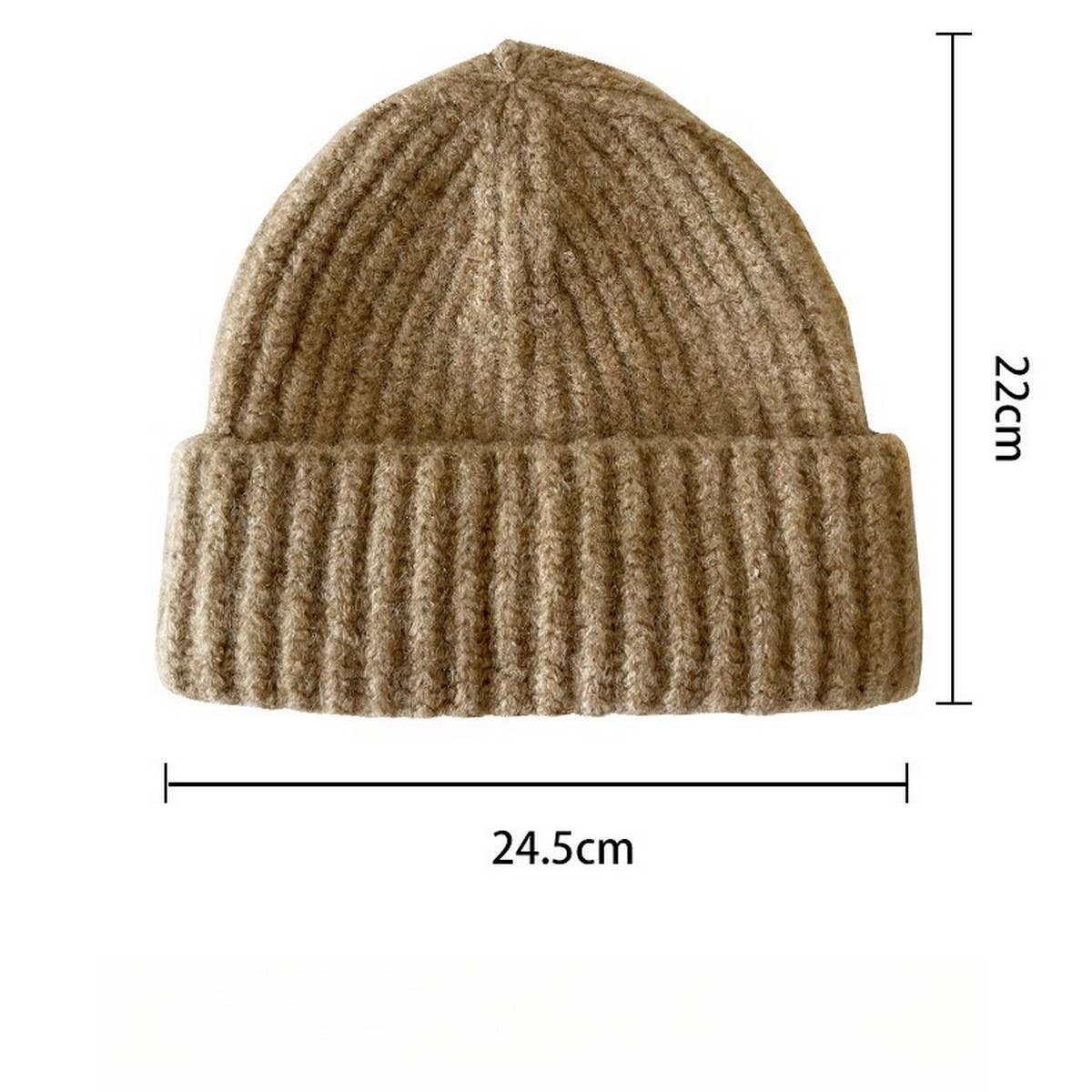 ADULT SIMPLE SOLID COLOR PULLOVER KNITTED HAT_CWAH2053
