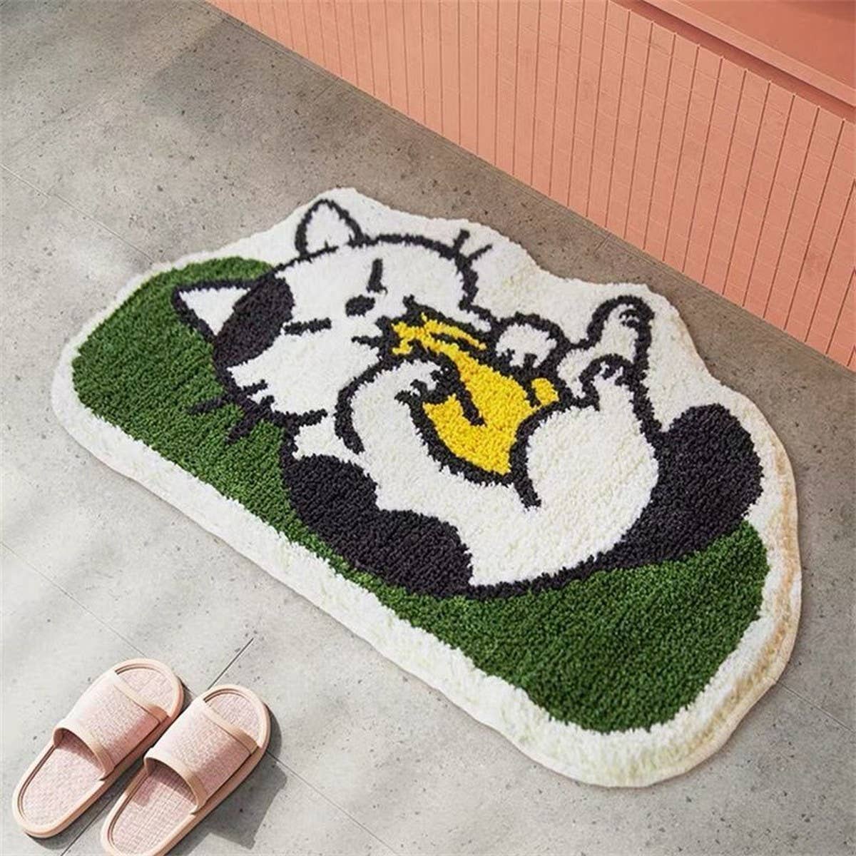 Cute Non-Slip Bathroom Mat, Quick Dry, Absorbent