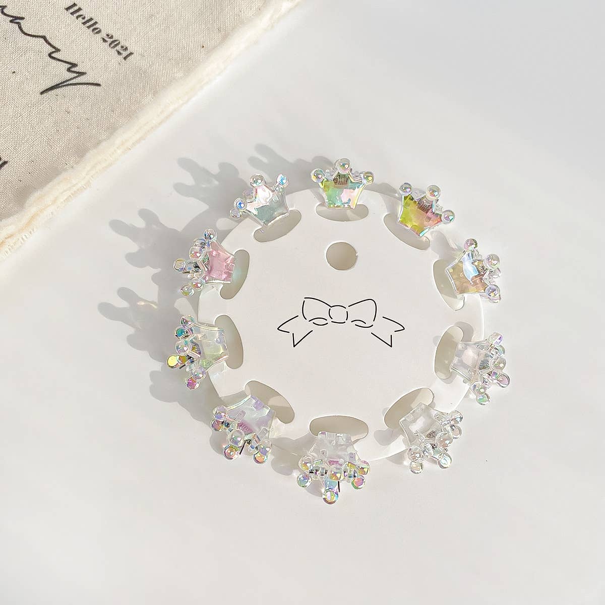 Children's mini 10-piece set of colorful hairpins