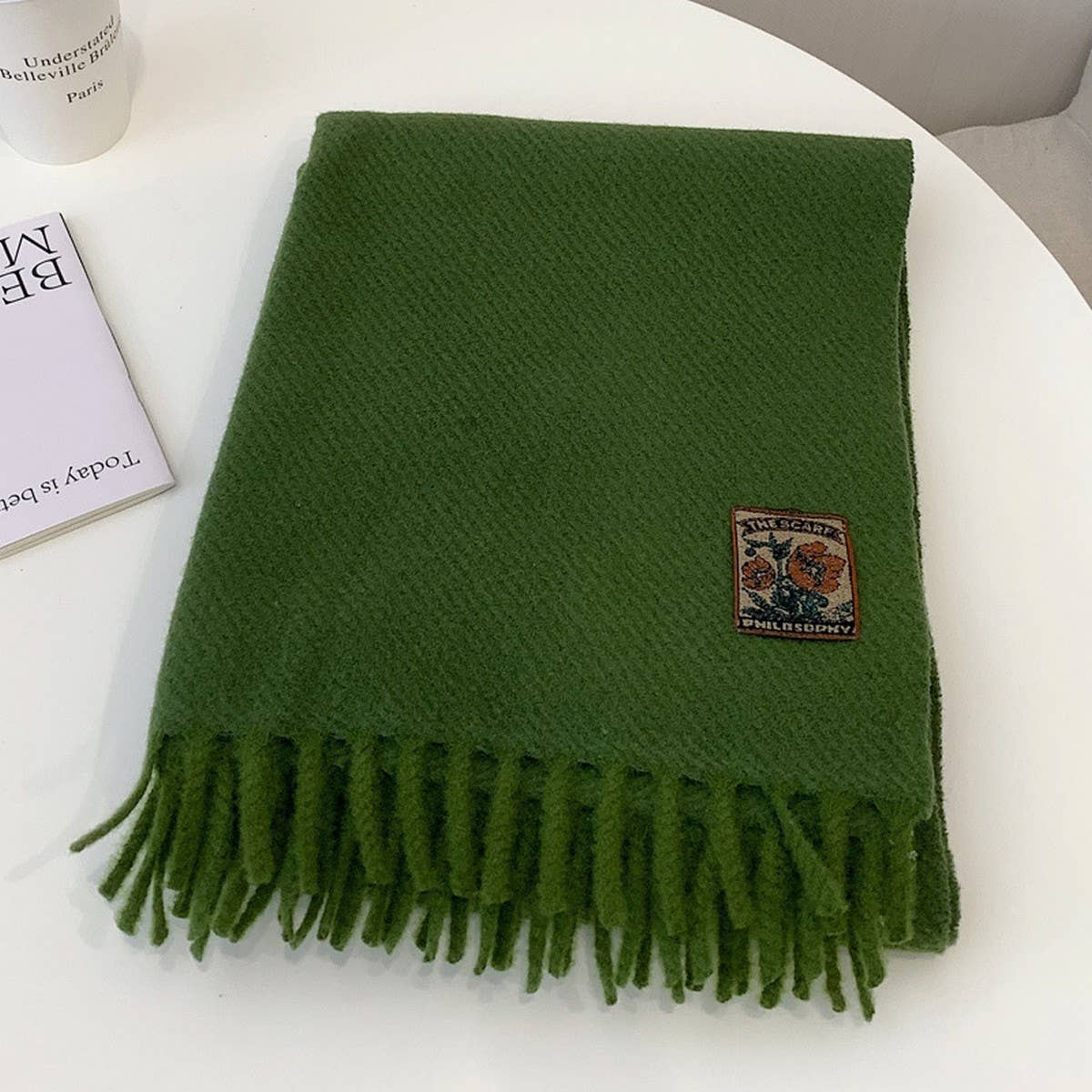 Winter Solid Acrylic Blend Scarf ? Neckwarmer