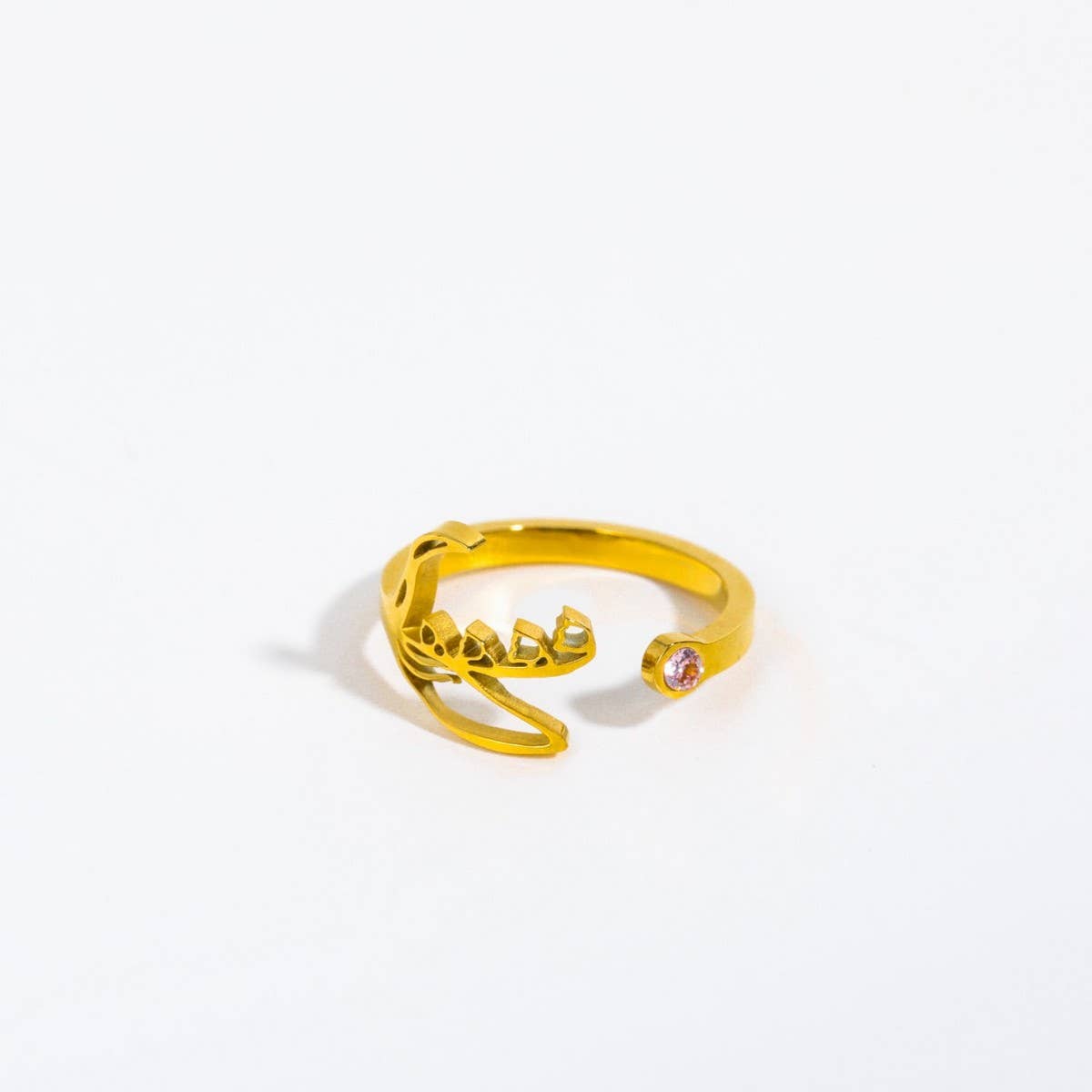 December Colored Zirconia Open Ring