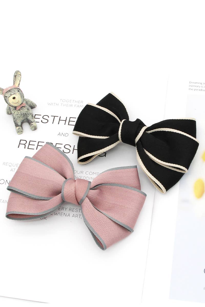 BOW DECOR FRENCH BUTTERFLY HAIR CLIP_CWAHA0163