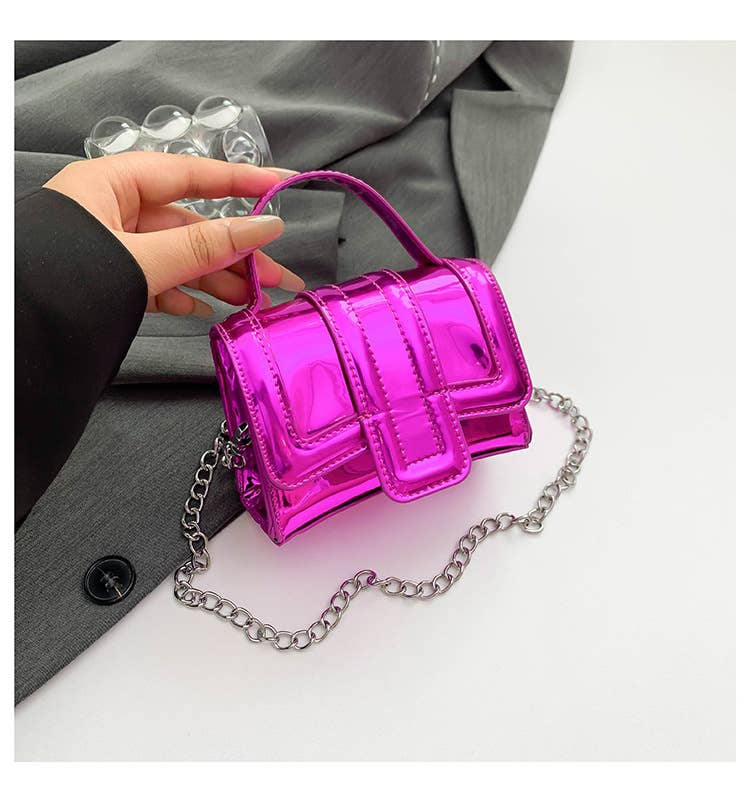 Candy-colored portable mini crossbody bag
