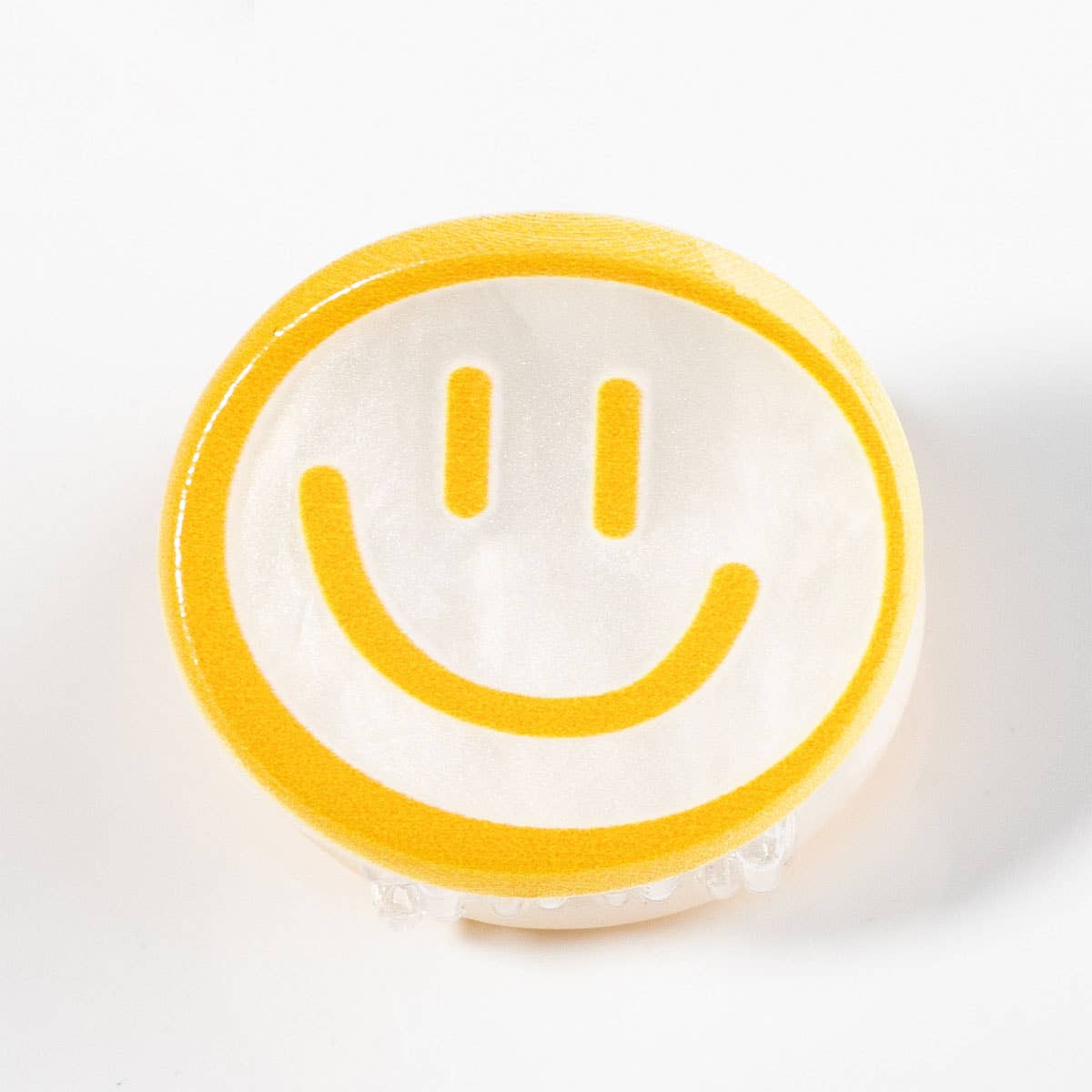 Acrylic Smiley Face Hair Claw - Cute Back Clip_CWAHA0285