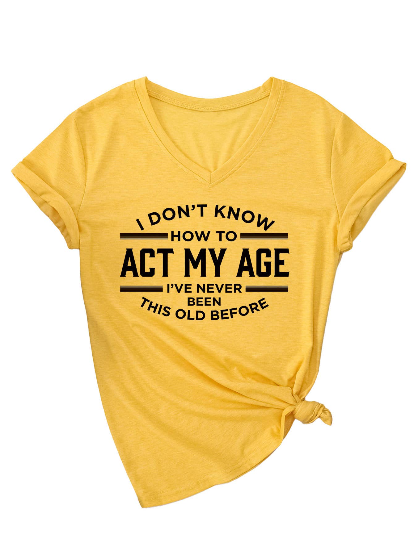 V-neck I DON'T KNOW HOW TO short-sleeved T-shirt