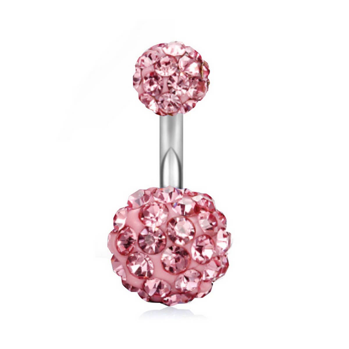 Clay Ball Belly Ring ? CZ Stainless Steel Piercing