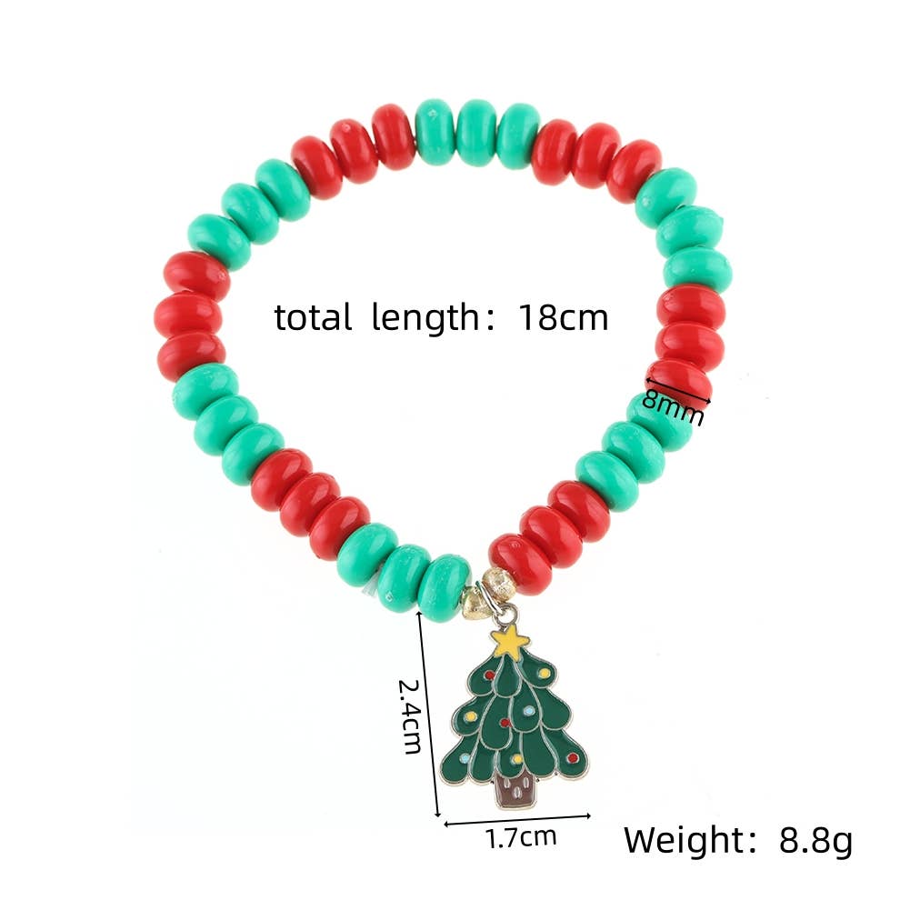 CHRISTMAS ABACUS BEADED COUPLE BEADED BRACELET