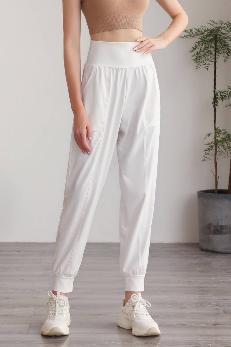 CWBLP0640_HIGH WAIST BREATHABLE YOGA CASUAL SWEATPANTS