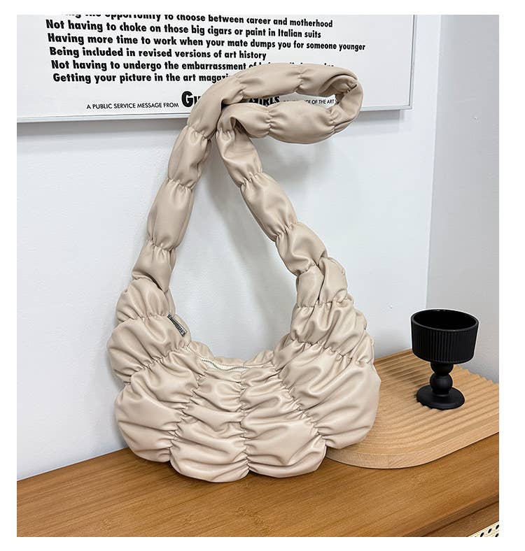 Cloud bag pleated underarm bag sponge bag