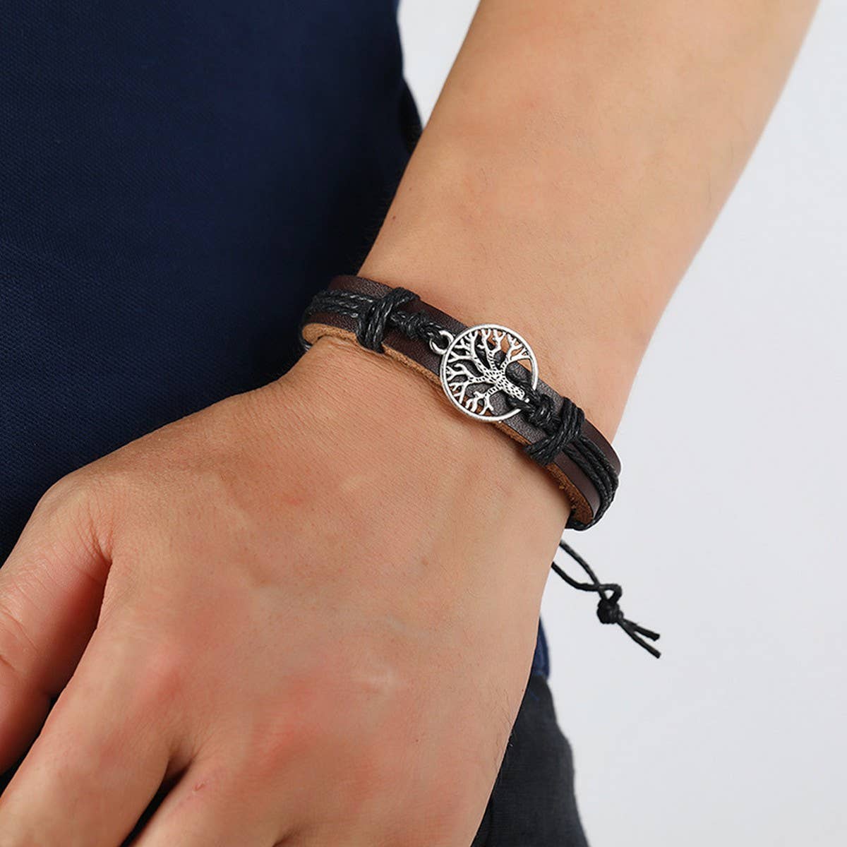 CREATIVE PERSONALITY DRAWABLE LEATHER BRACELET
