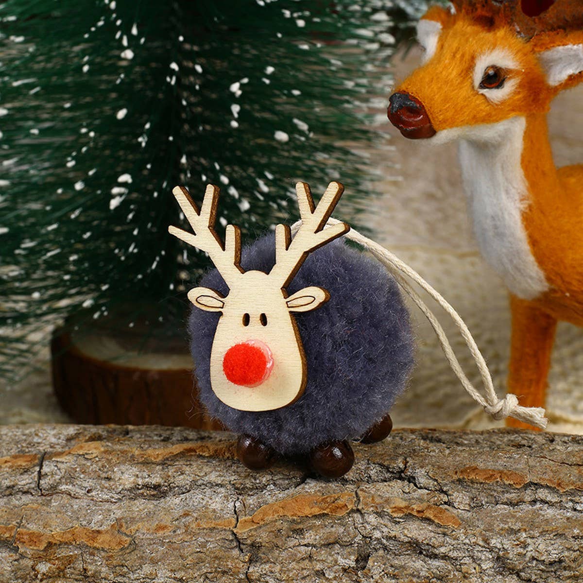 WOOL FELT CARTOON DEER PENDANT CHRISTMAS DECORATION_CWMM2926