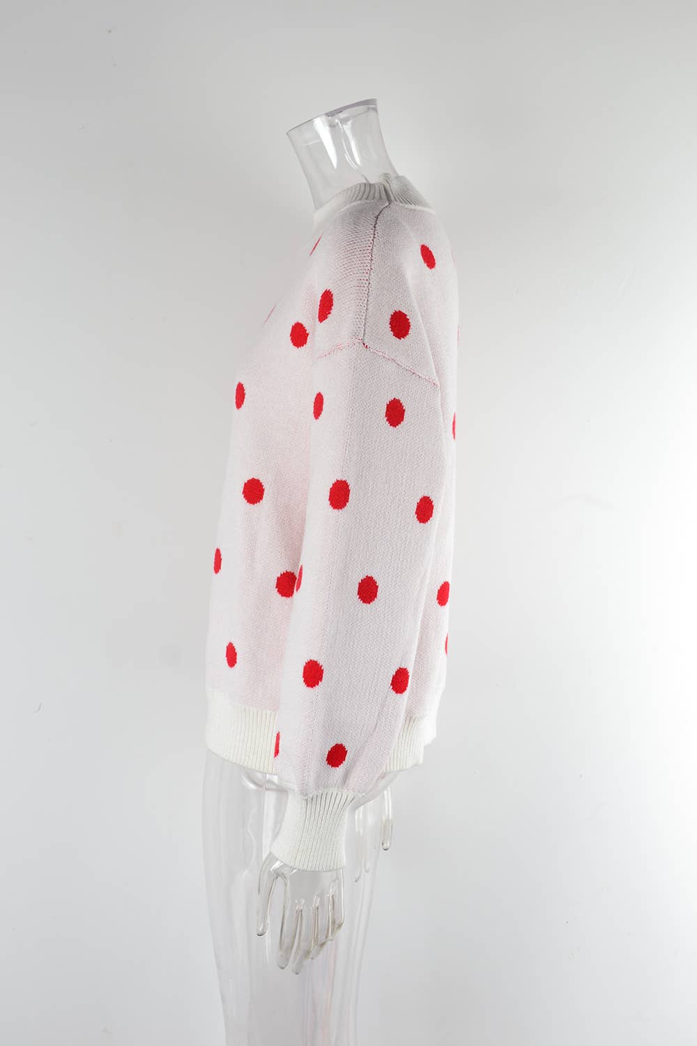 SWEATER KNIT SWEATER POLKA DOT PULLOVER SWEATER