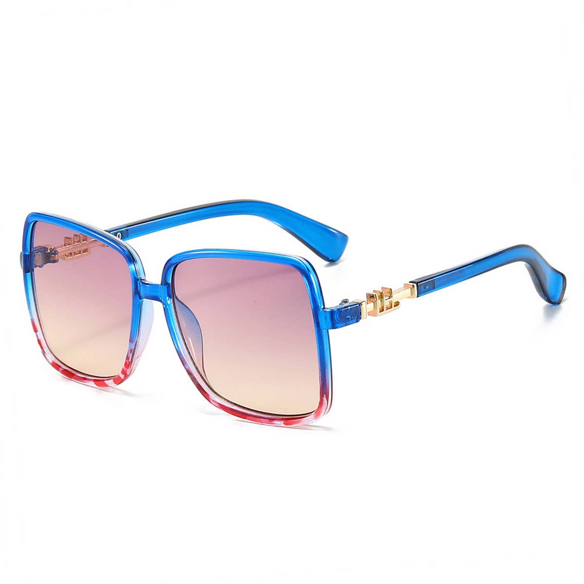 LARGE SQUARE FRAME MULTI-COLOR COLORFUL SUNGLASSES_CWASG0424