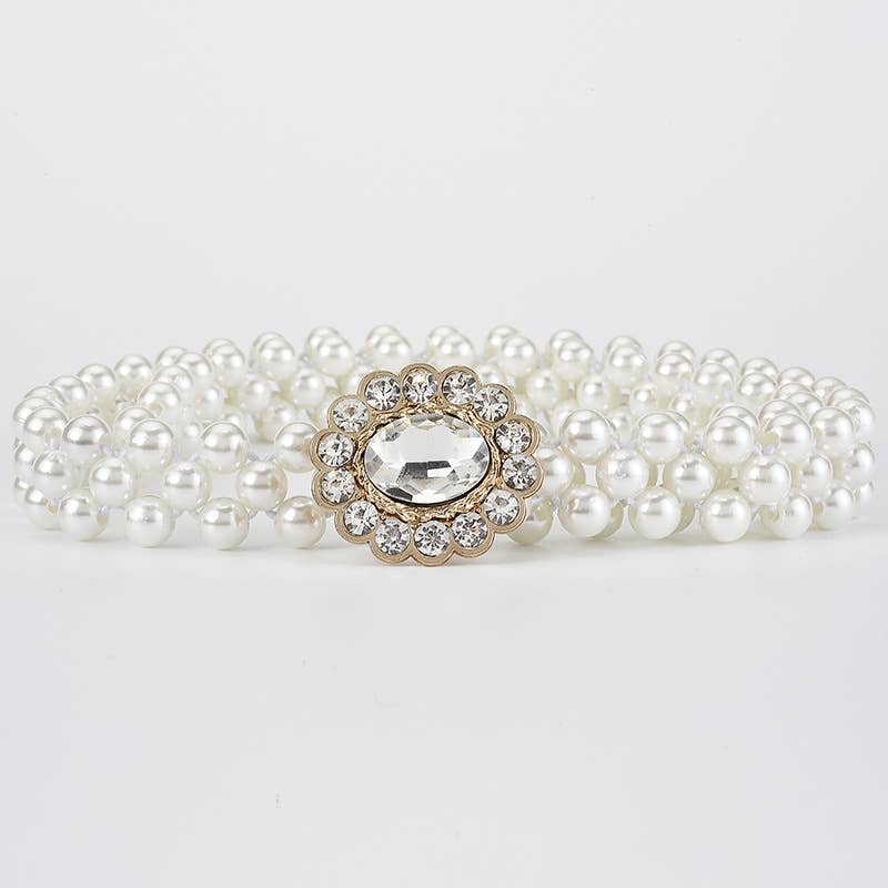 High-end princess-style pearl waist chain