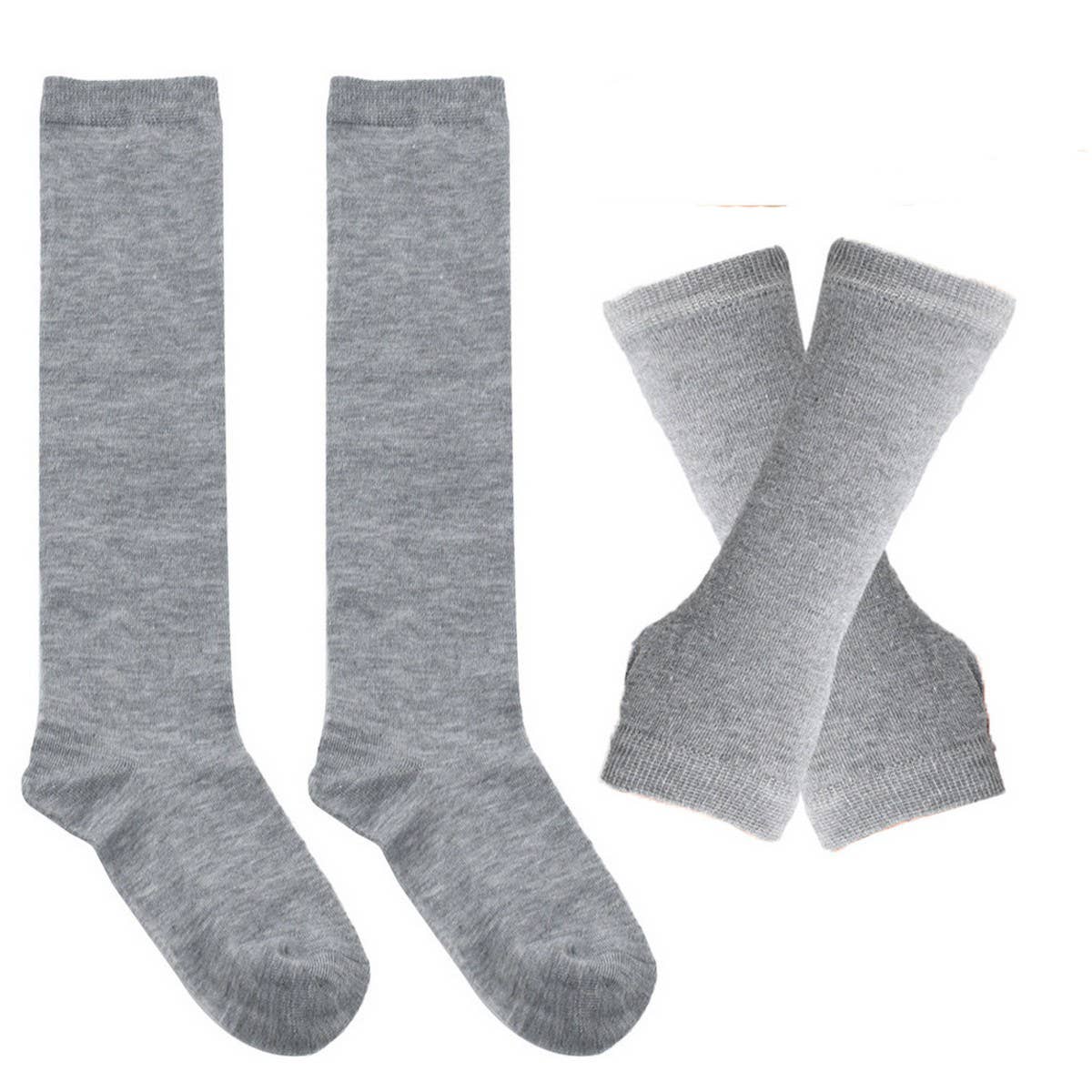 CWMM10087_CHRISTMAS STRIPED SOCKS &AMP GLOVES SET