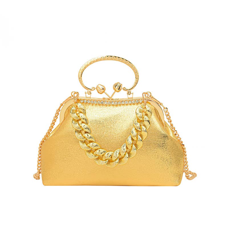 Fashionable candy-colored thick chain handbag