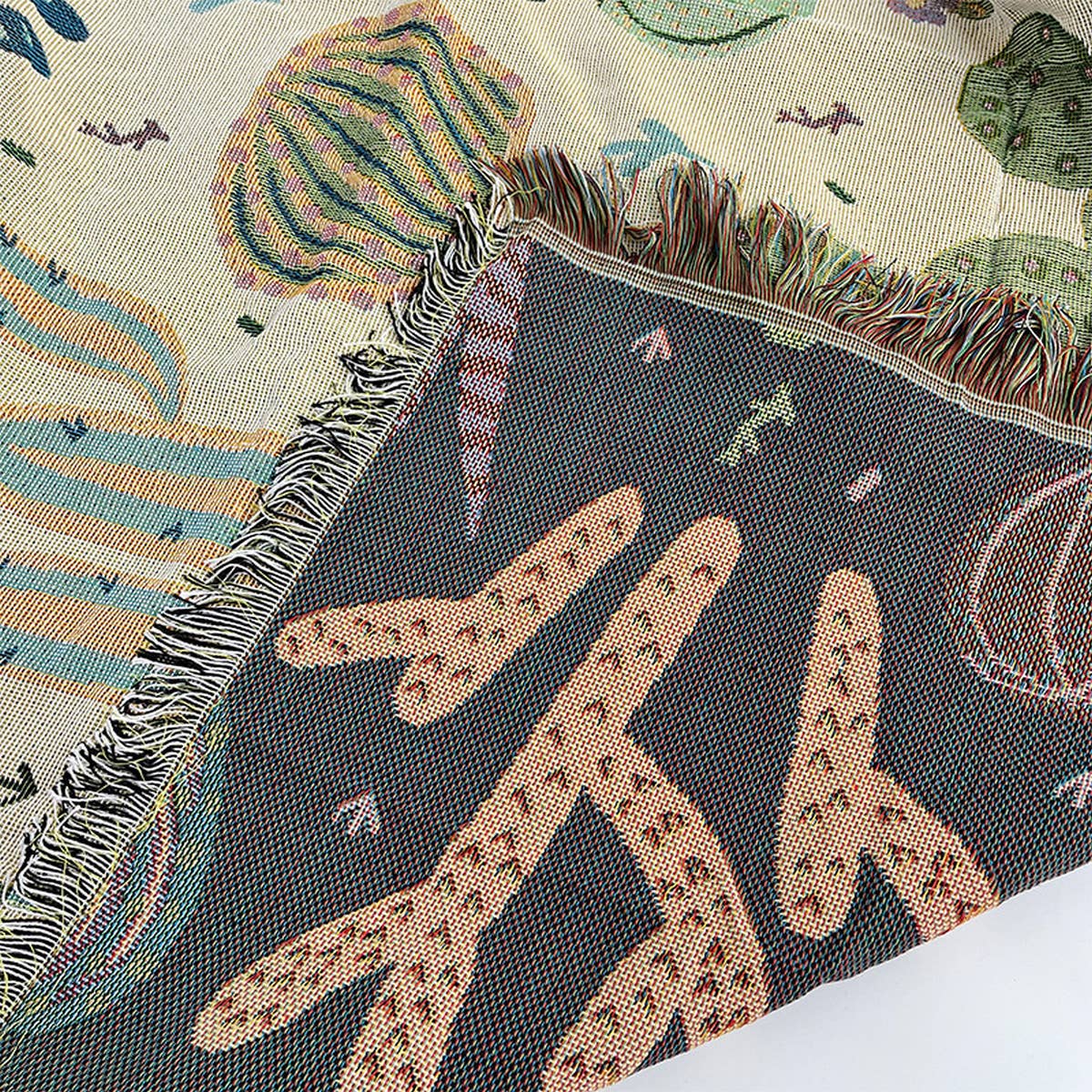 GEOMETRIC KNITTING BLANKET OUTDOOR CAMPING BLANKET