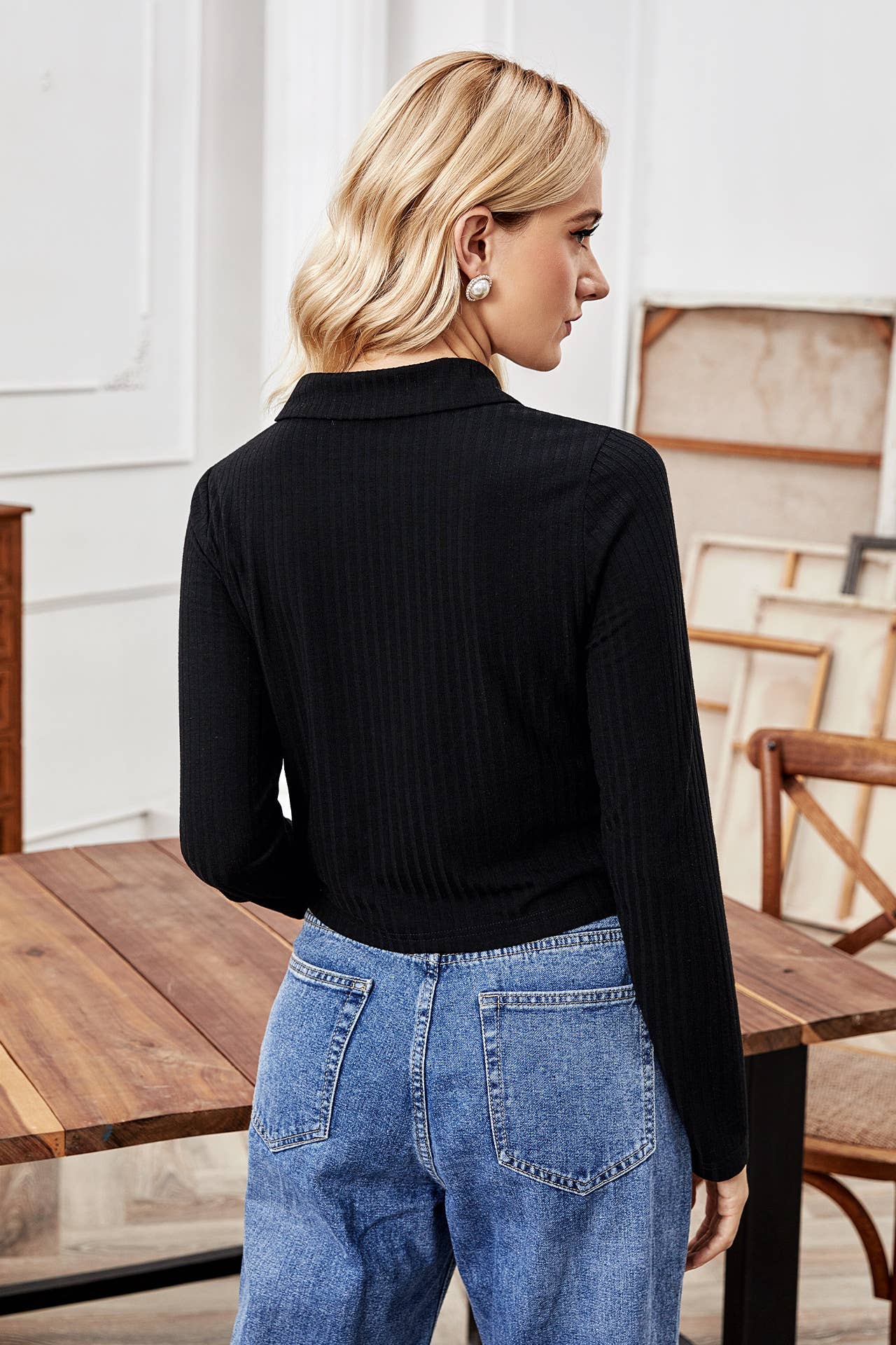 LAPEL KNITTED PIT STRIP CARDIGAN COAT