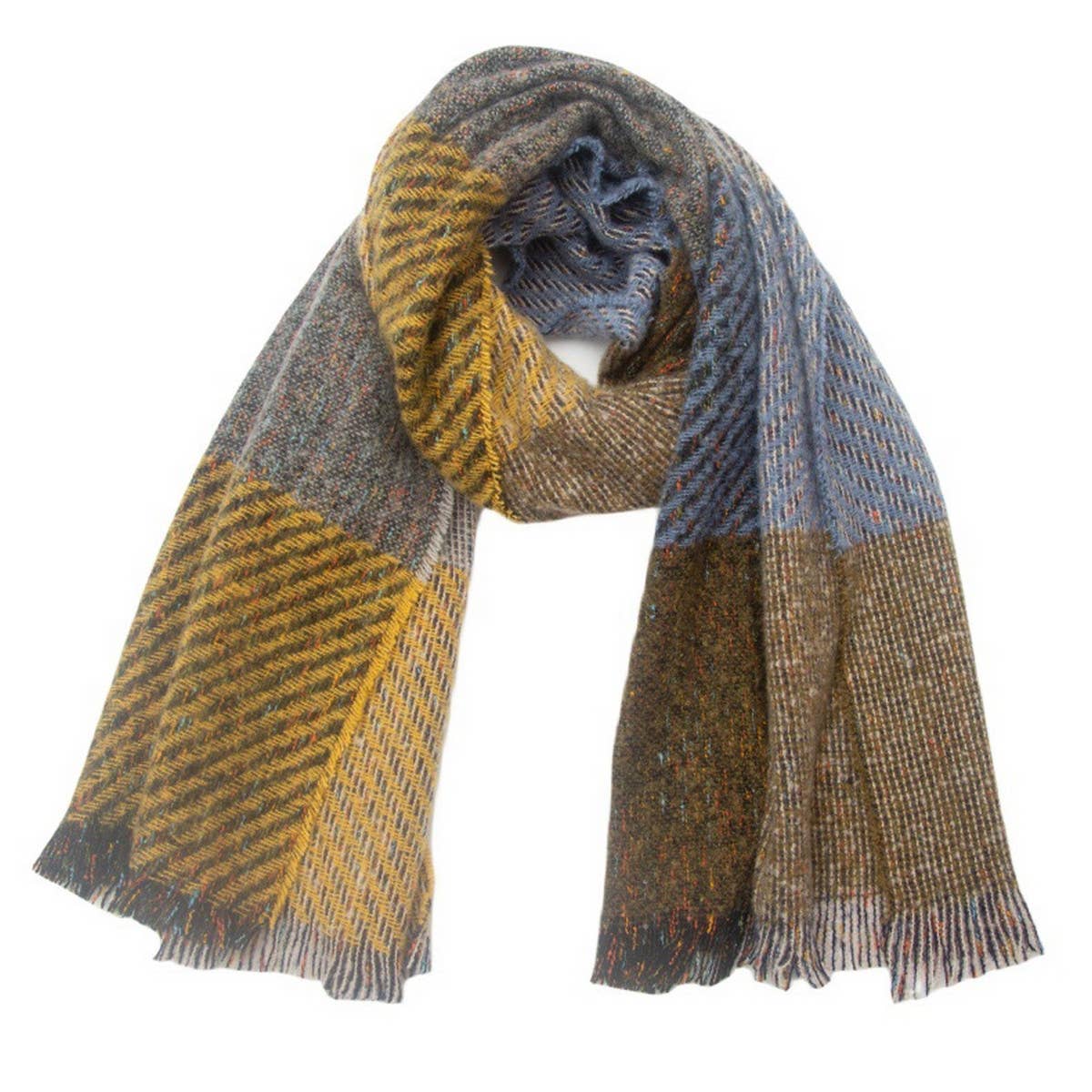 Large Plaid Scarf ? Unisex Winter Wrap Shawl
