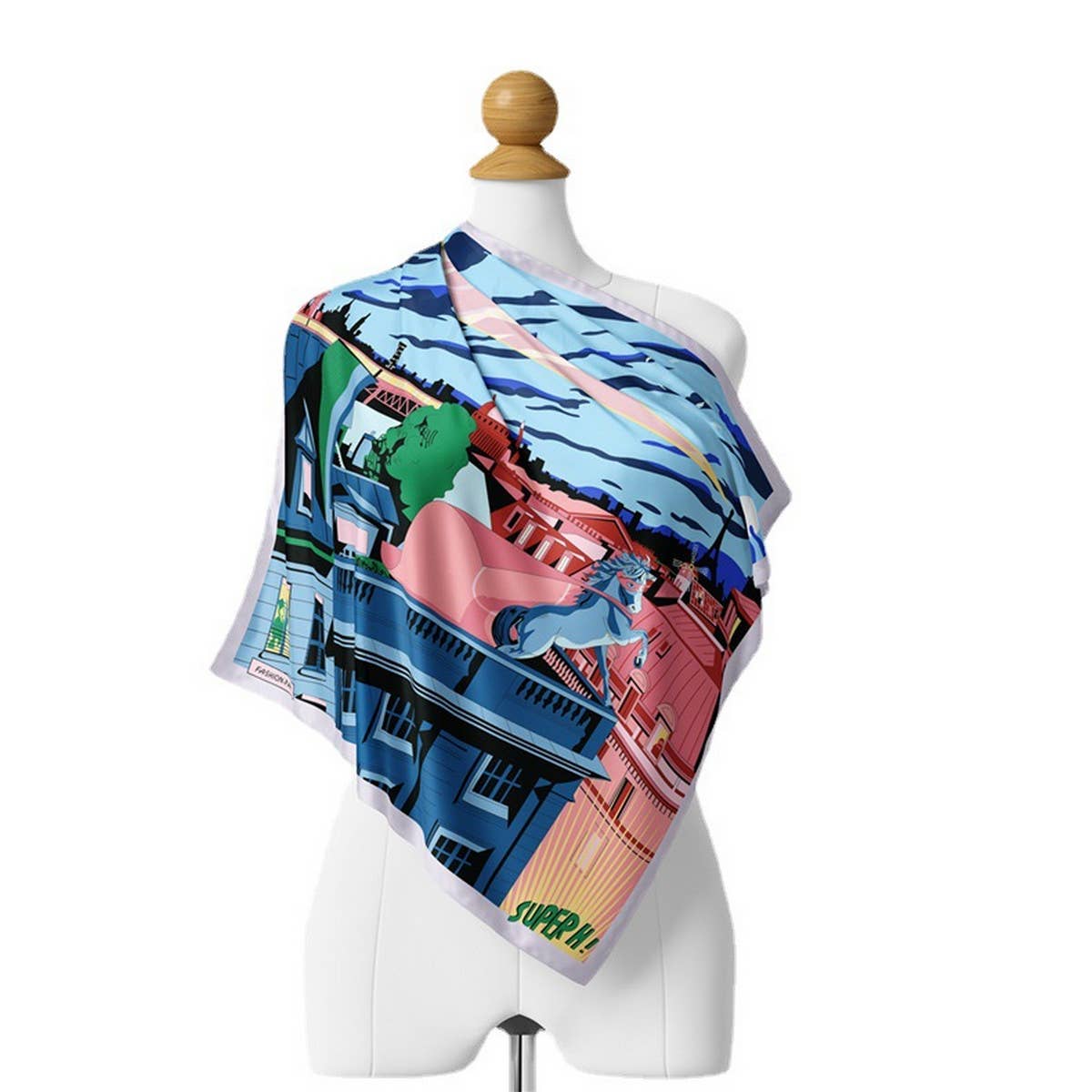 Trendy Scarf - Floral Print Multi-Function Neck