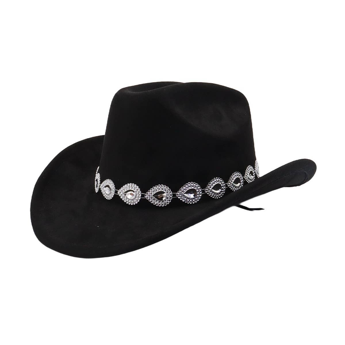 Unisex Suede Cowboy Jazz Fedora Hat Western_CWAH04481