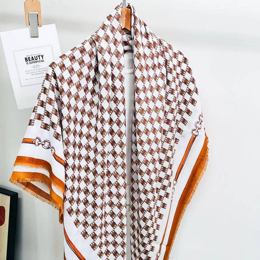 Letter Print Scarf - Chic Winter Wrap Gift Shawl