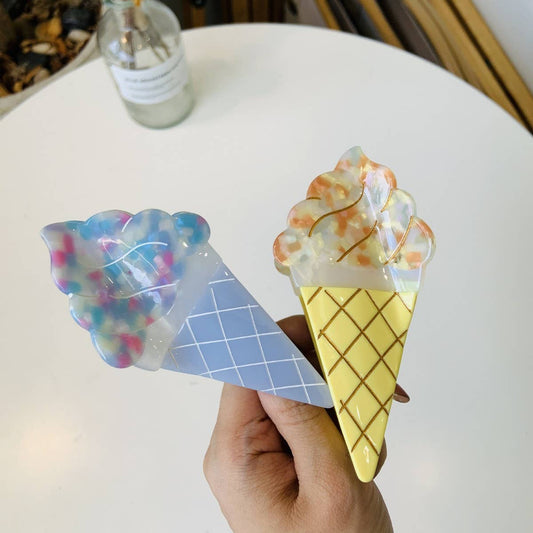 CREAM CONE ICE CREAM ACETIC ACID HAIR CLAW CLIP
