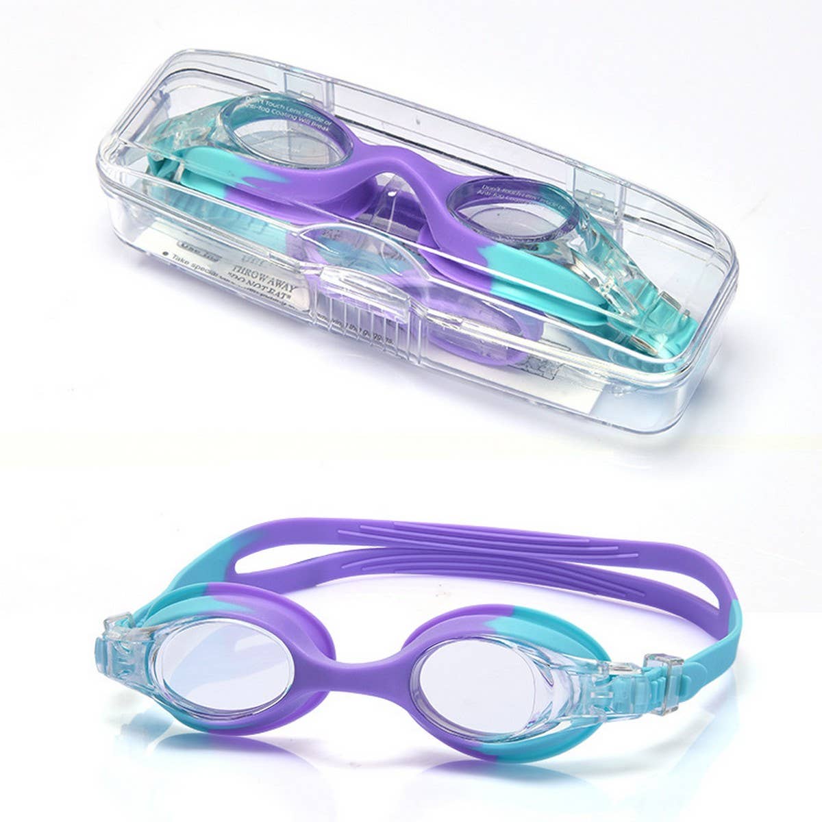 Kids Swim Goggles, HD Anti-Fog Silicone Design