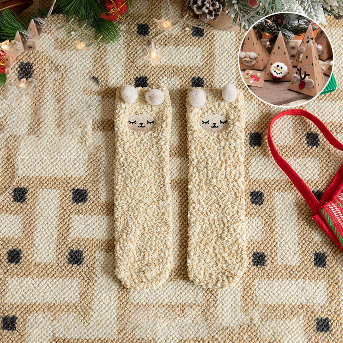 THICK CHRISTMAS SOCKS WITH GIFT BOX