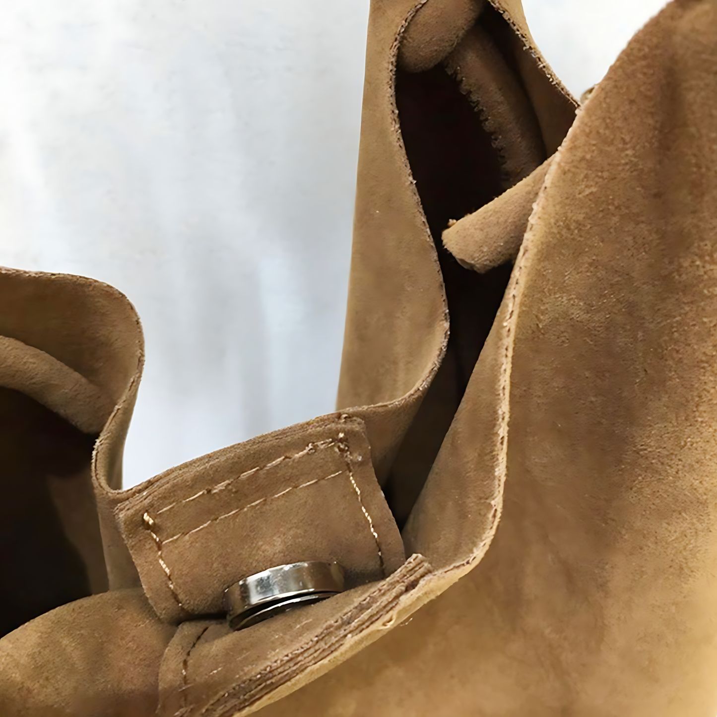 Vintage Faux Suede Tote?Soft &Spacious Shoulder Bag_CWAB4107