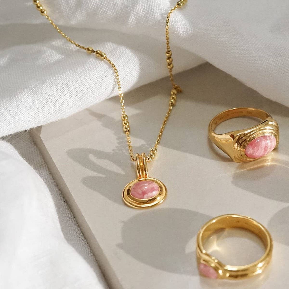 Stainless Steel Multi-Layered Gemstone Necklace_CWMM5733